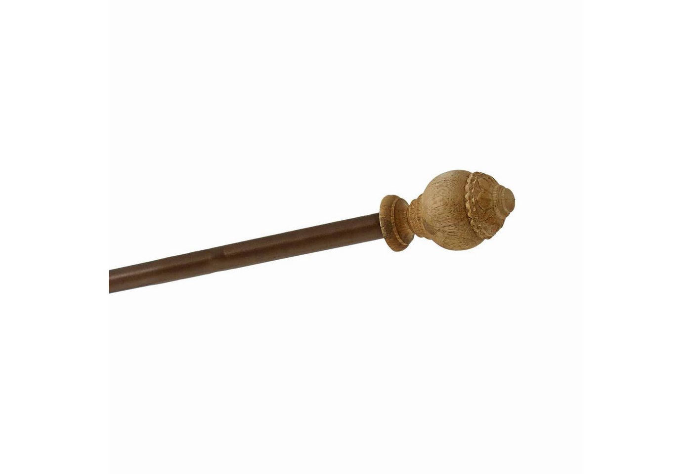 Mirabeau Gardinenstange Gardinenstange Trangé antikbraun, Ø 50 mm, Eisen, Knauf: Mangoholz (mangifera indica), Mangoholz (mangifera indica)