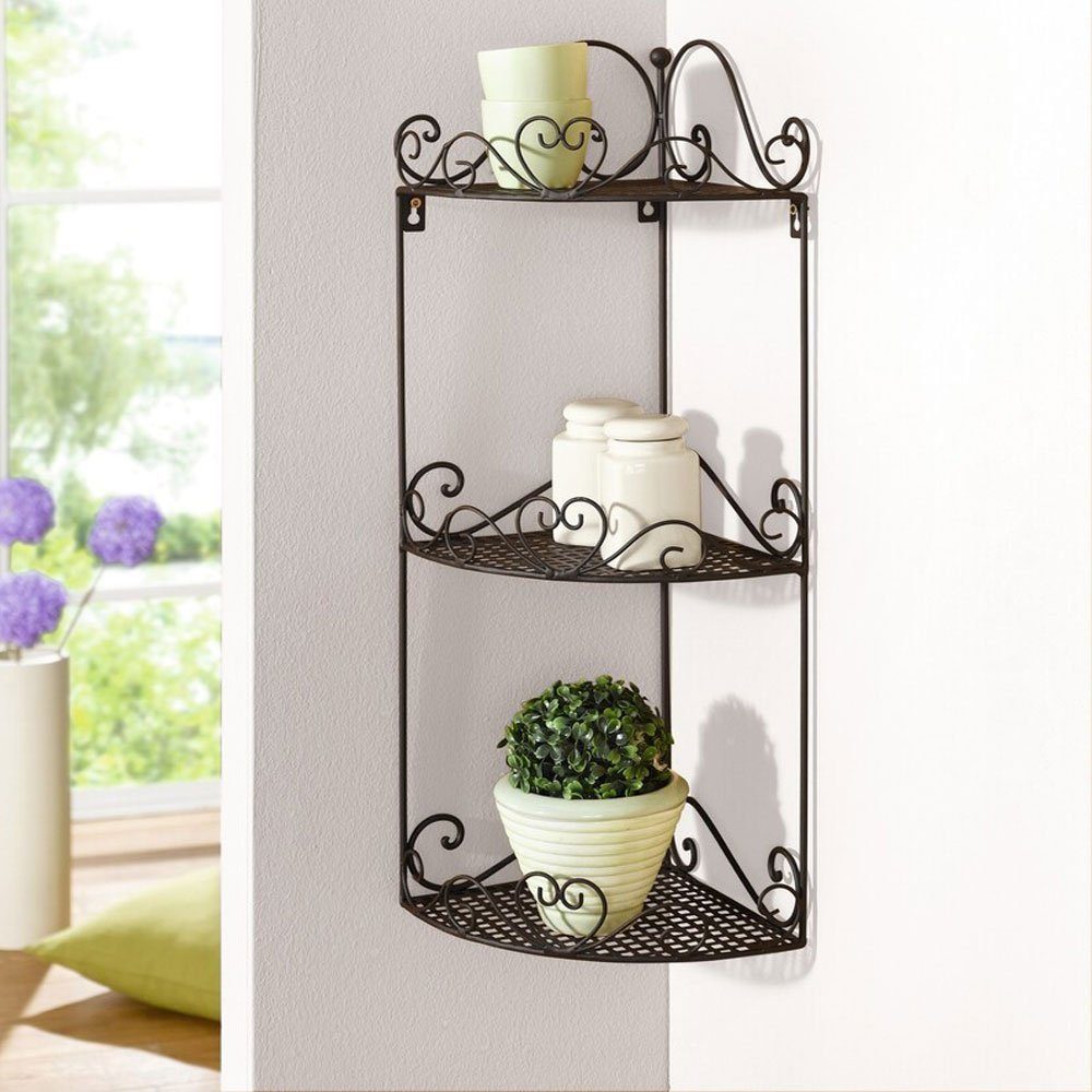 Home-trends24.de Eckregal Eckregal Metall Regal Standregal Wandregal Hängeregal Gartenregal