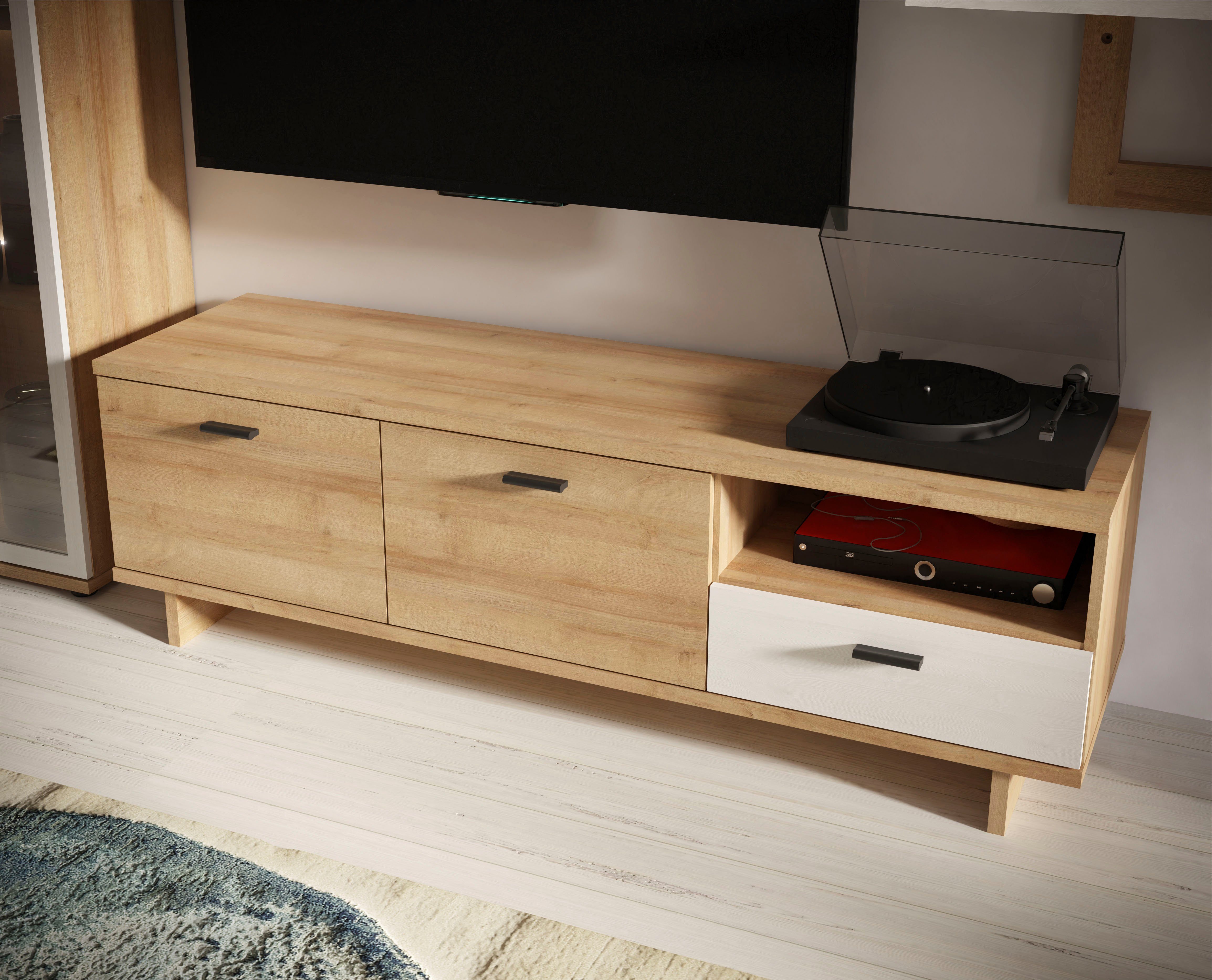 FORTE TV-Schrank "Chesapeak TV-Schrank, 2 Türen, 1 Schubkasten, Metallfüße, günstig online kaufen