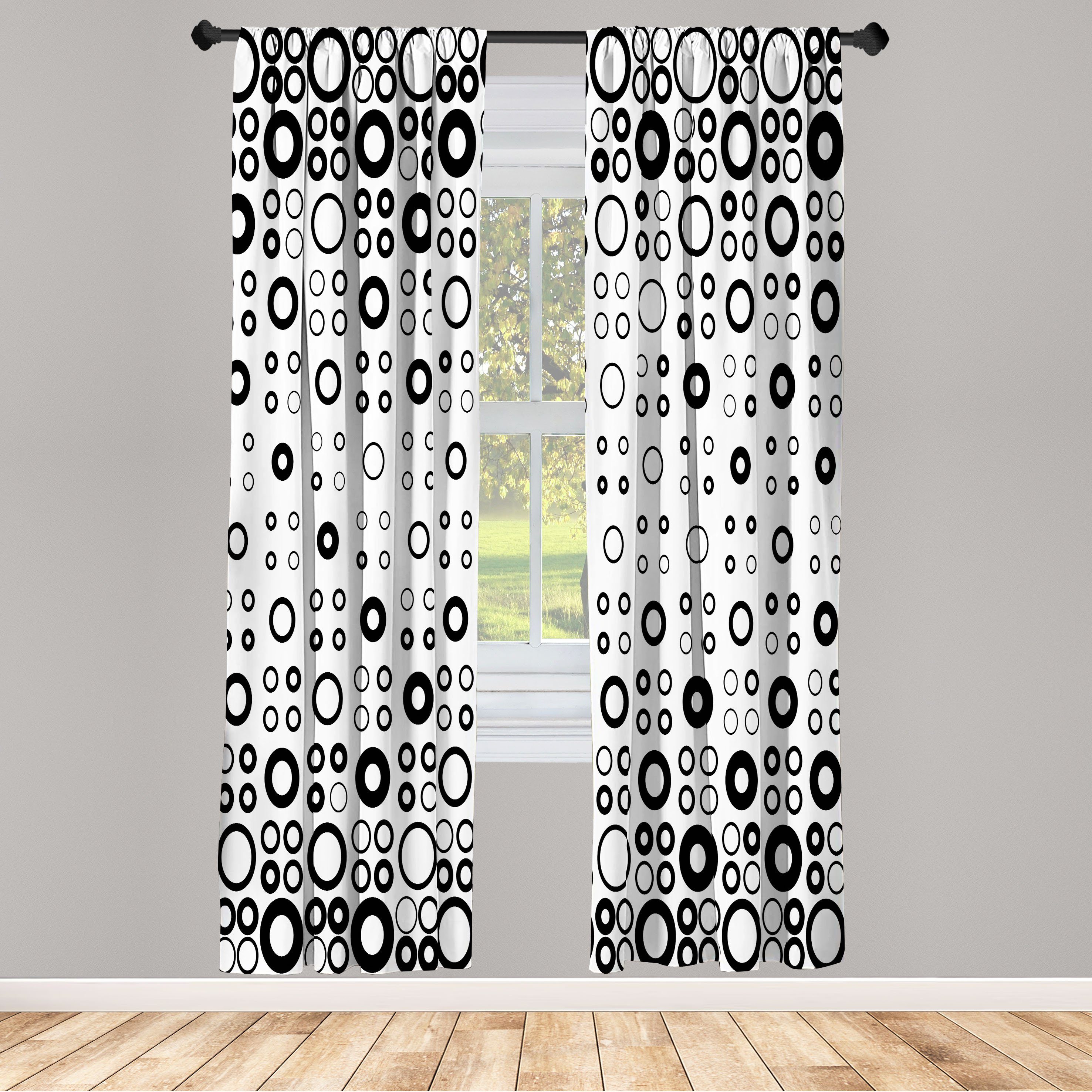 Gardine Vorhang für Wohnzimmer Schlafzimmer Dekor, Abakuhaus, Microfaser, Geometrisch Vortex Disc Shapes
