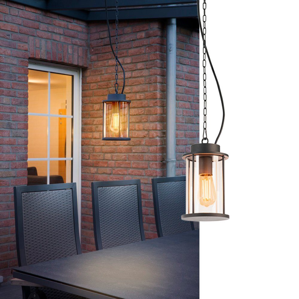 SLV Deckenleuchte Photonia E27, Outdoor Pendelleuchte, anthrazit, inkl. 5m Kette und, keine Angabe, Leuchtmittel enthalten: Nein, warmweiss, Aussenlampe, Aussenwandleuchte, Outdoor-Leuchte | Deckenlampen