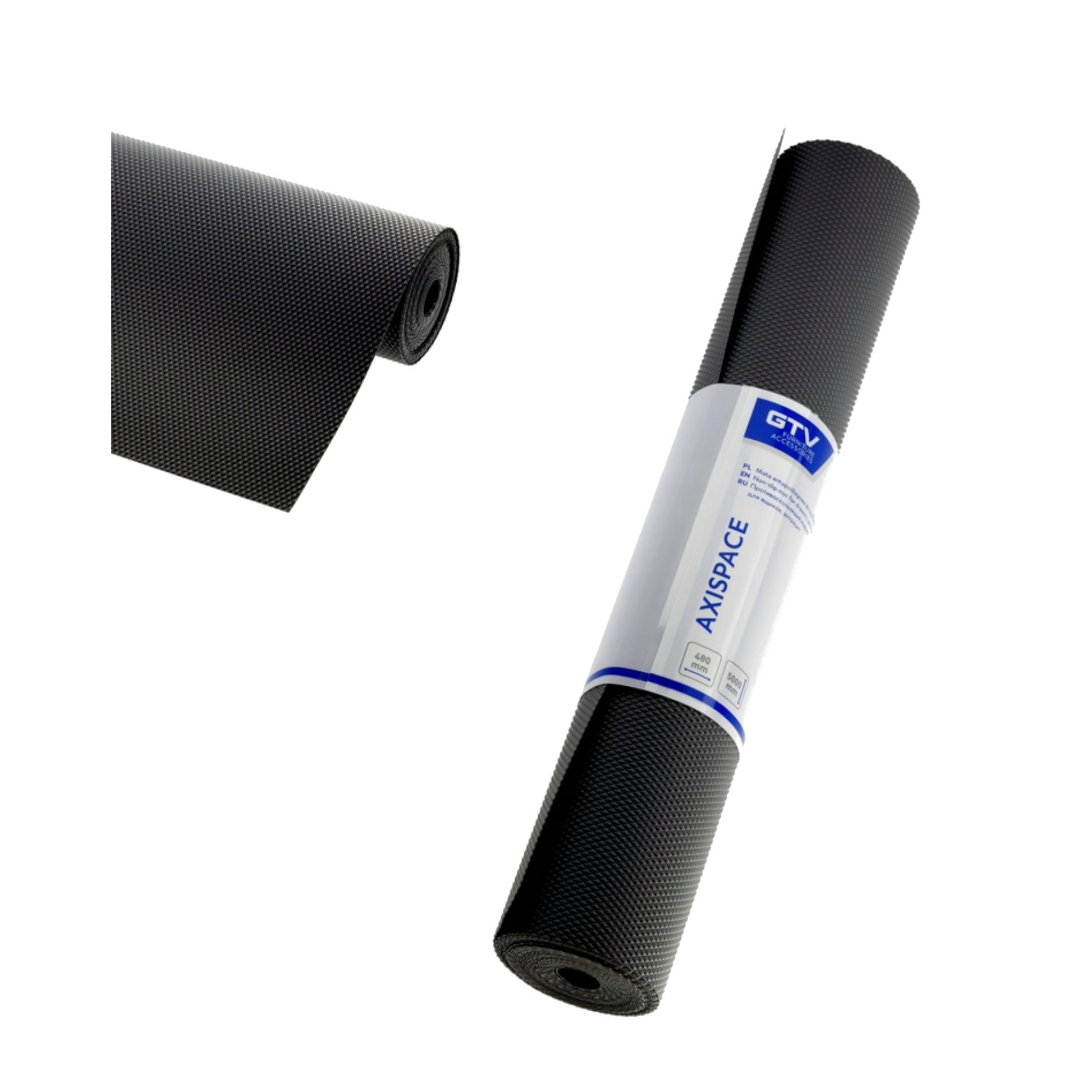 Prima-Online Schubladenmatte Schubladenmatte Antirutschmatte 48x500cm Schwarz Weiß Anthrazit