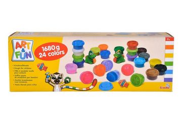 SIMBA Knete 6x 24 Farben á 70g Art&Fun Knetdosen 3J+ Kreativität fördern Kinder
