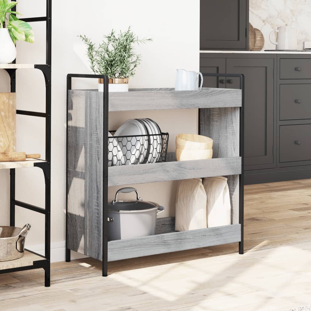 vidaXL Küchenwagen Küchenwagen Grau Sonoma 70x30x82 günstig online kaufen