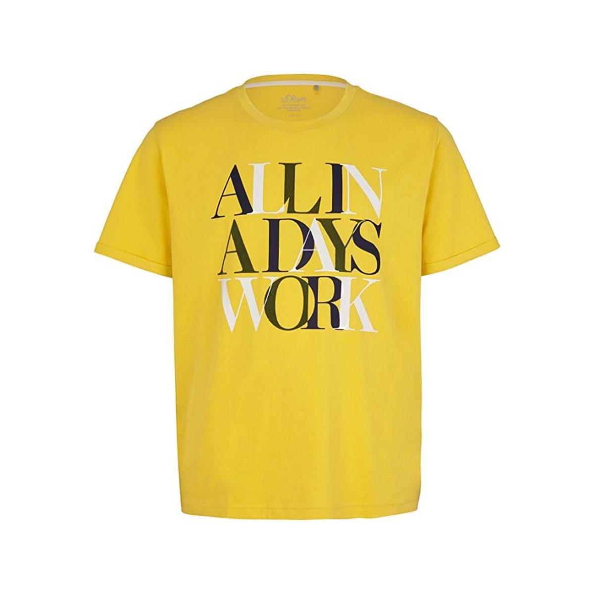 s.Oliver T-Shirt gelb regular fit (1-tlg)