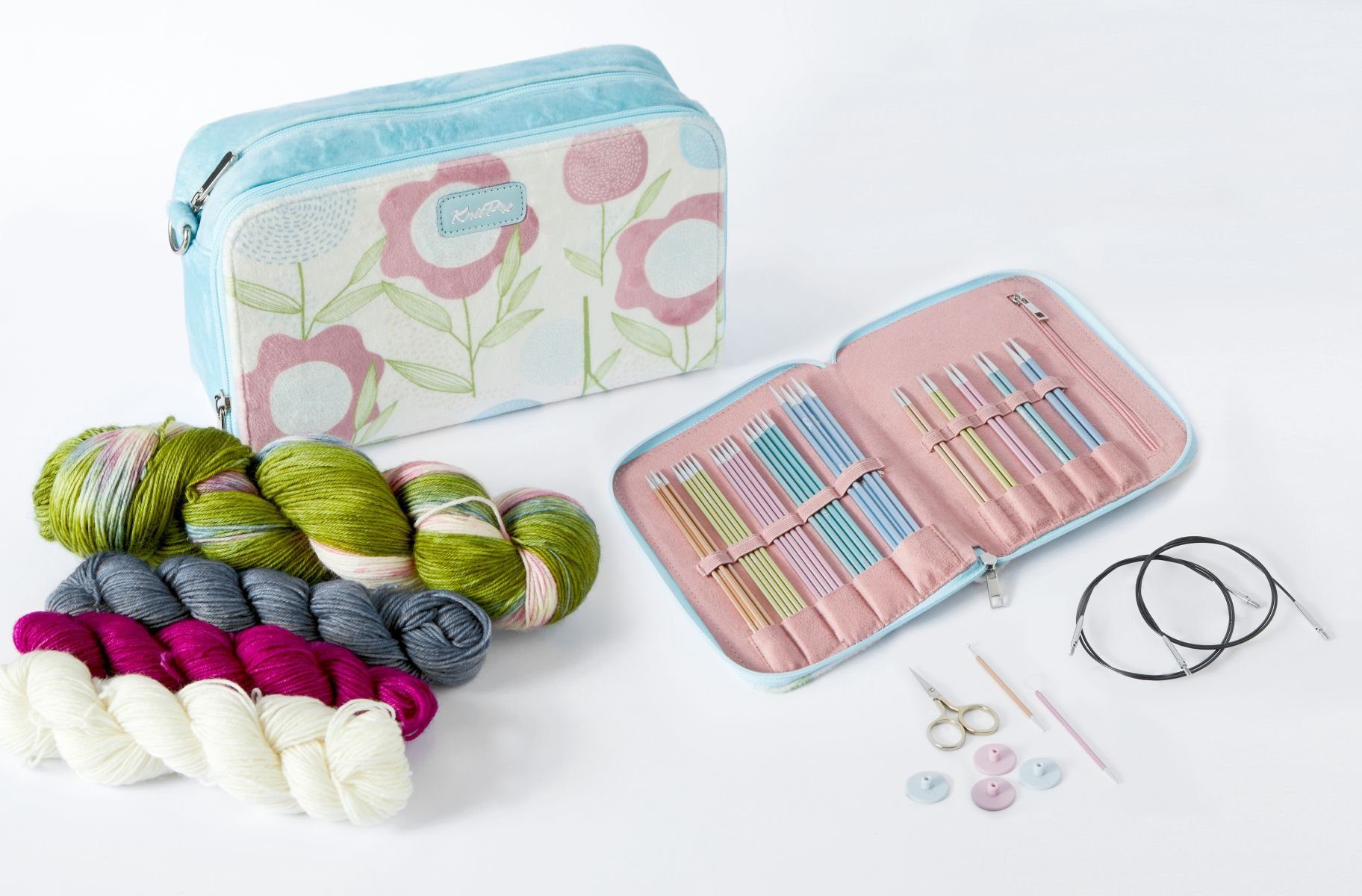 KnitPro Strumpfstricknadeln Knit Pro Sweet Affair Geschenkset, Stricknadelset mit Rund-, Sockenstricknadeln und Wolle