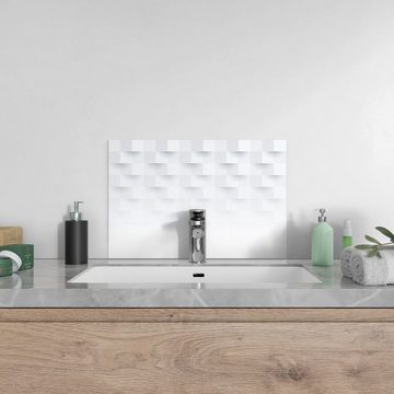 DEQORI Küchenrückwand 'Abstraktes Geo-Muster', Glas Spritzschutz Badrückwand Herdblende