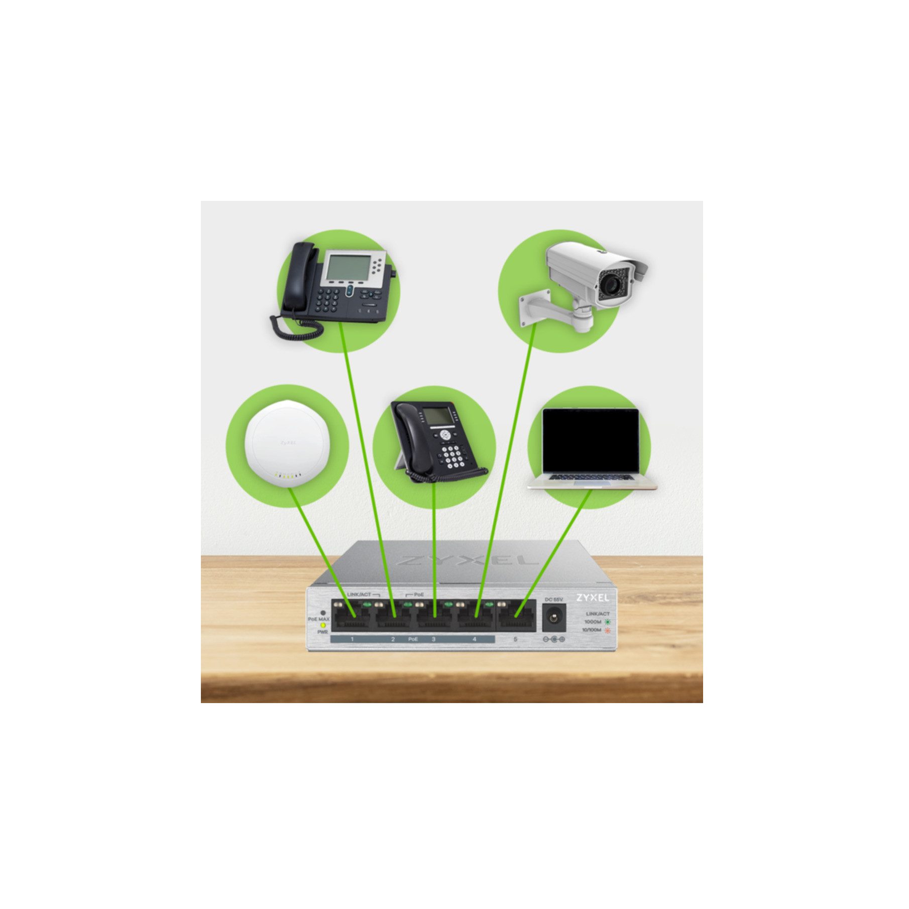 Zyxel GS1005HP Netzwerk-Switch