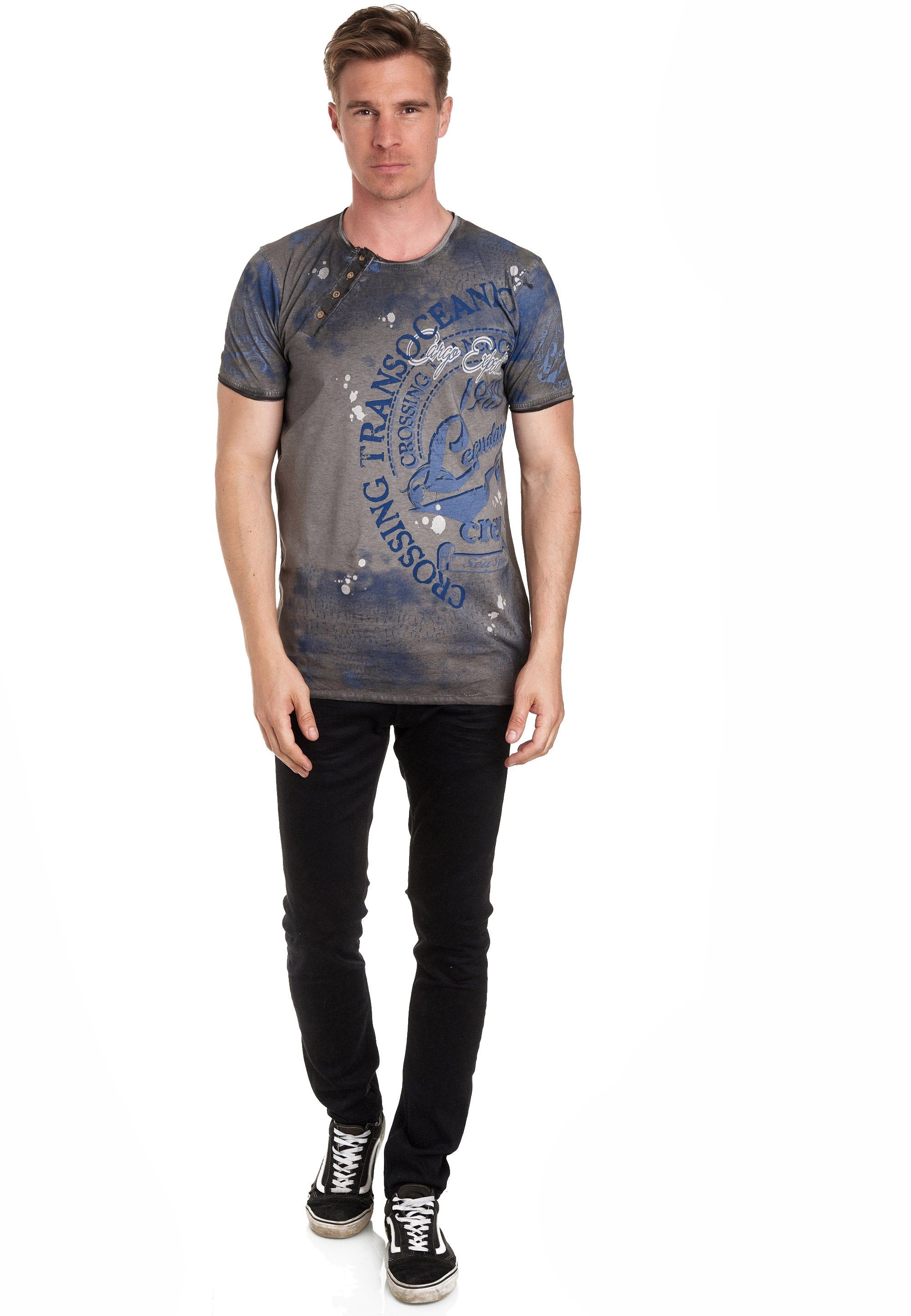 Rusty Neal T-Shirt mit plakativem Frontprint