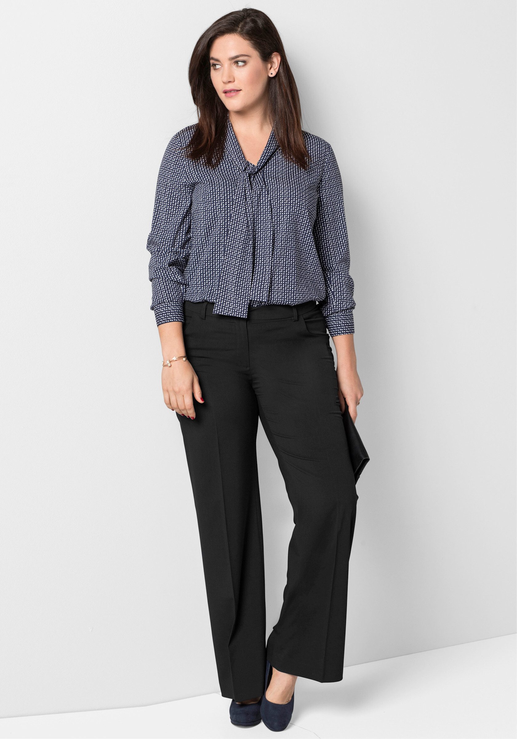 Sheego Jerseyhose Stretch-Hose . mit Bügelfalte günstig online kaufen