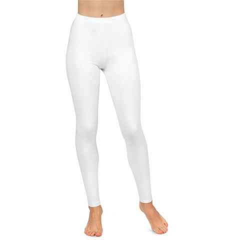 Bellivalini Leggings Damen Hose aus Baumwollstoff BLV50-155 (1-tlg) elastischer hoher Bund