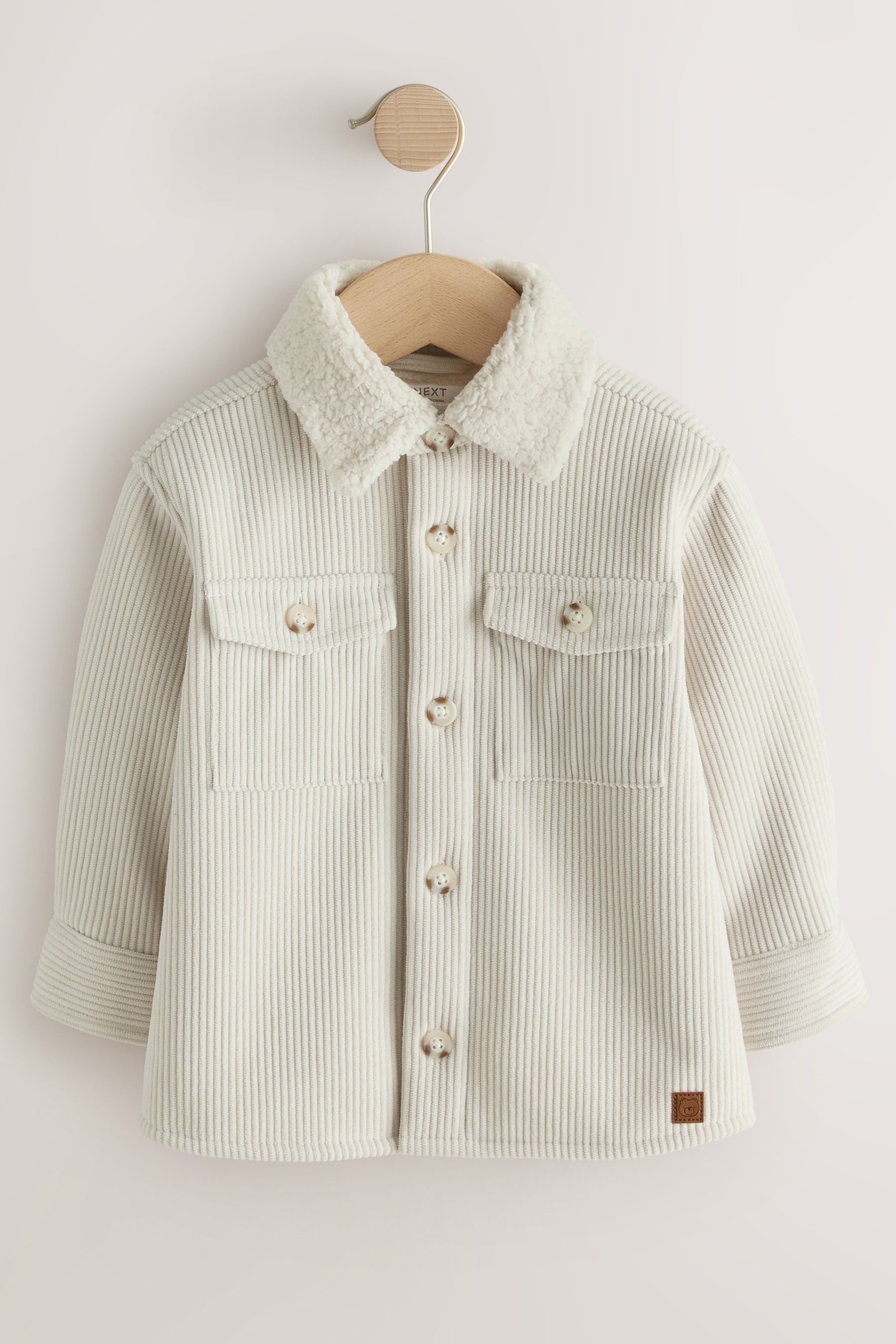 Next Hemdjacke Borg Gefütterte Kord-Hemdjacke (1-St)