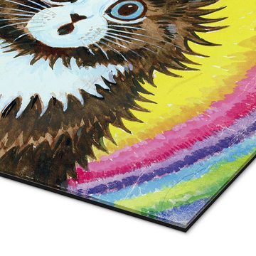 Posterlounge XXL-Wandbild Louis Wain, Katze in einem Regenbogen, Illustration