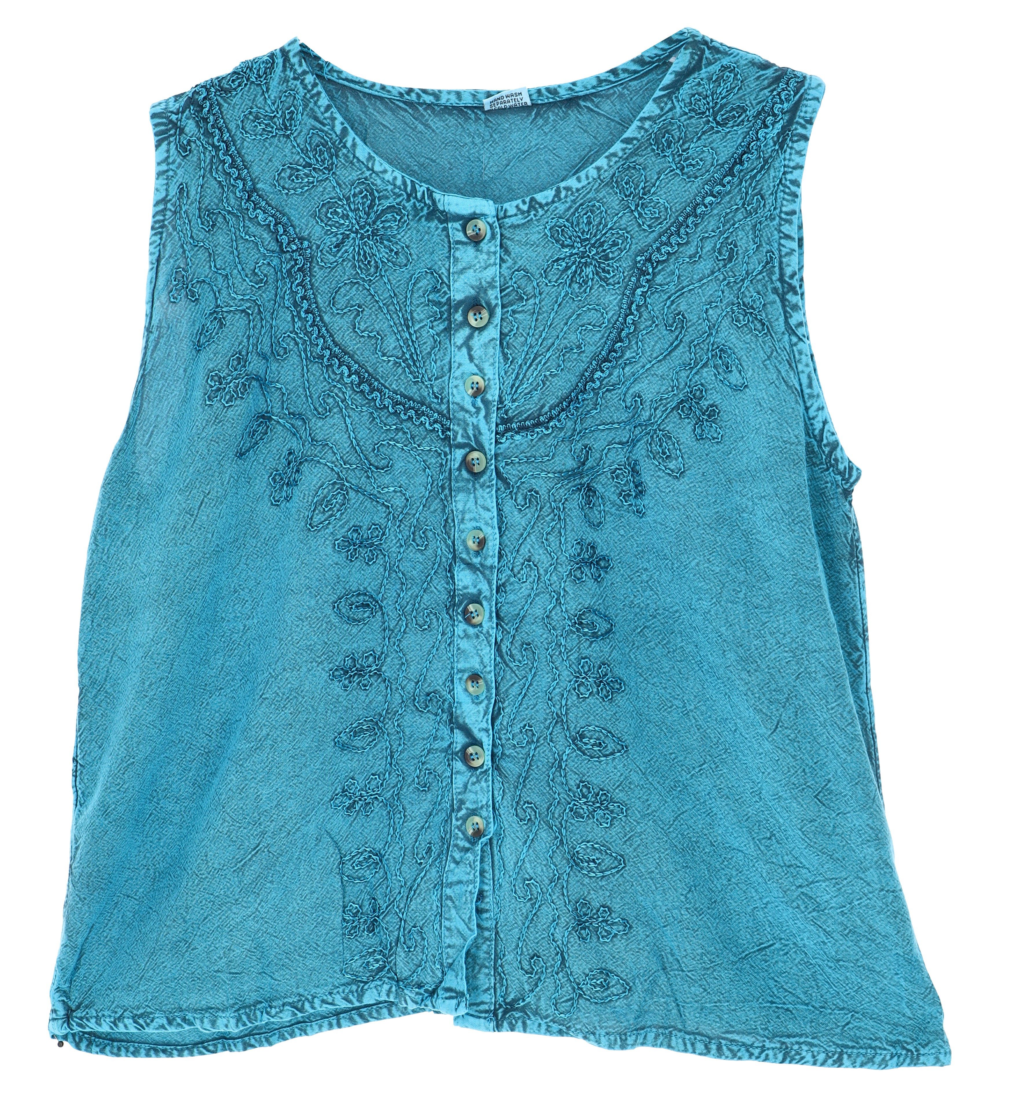 Guru-Shop T-Shirt Besticktes indisches Hippie Top, günstig online kaufen