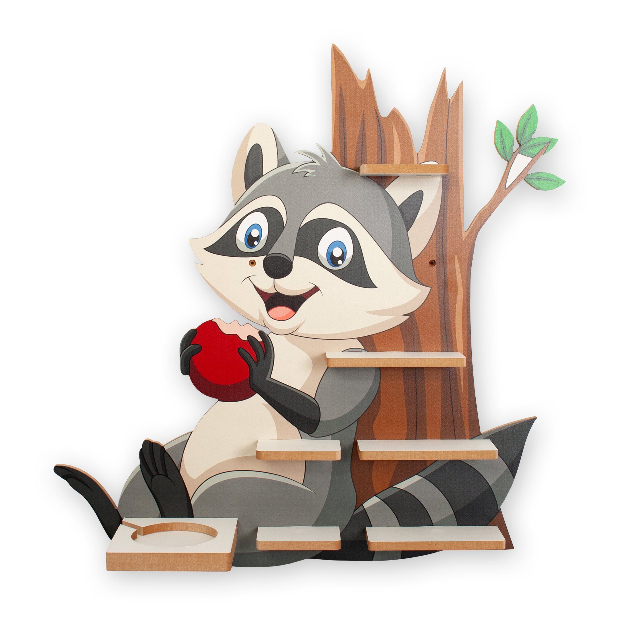 Kreative Feder Kinderregal MUSIKBOX-REGAL Waschbär, für TONIE-BOX und TONIE günstig online kaufen