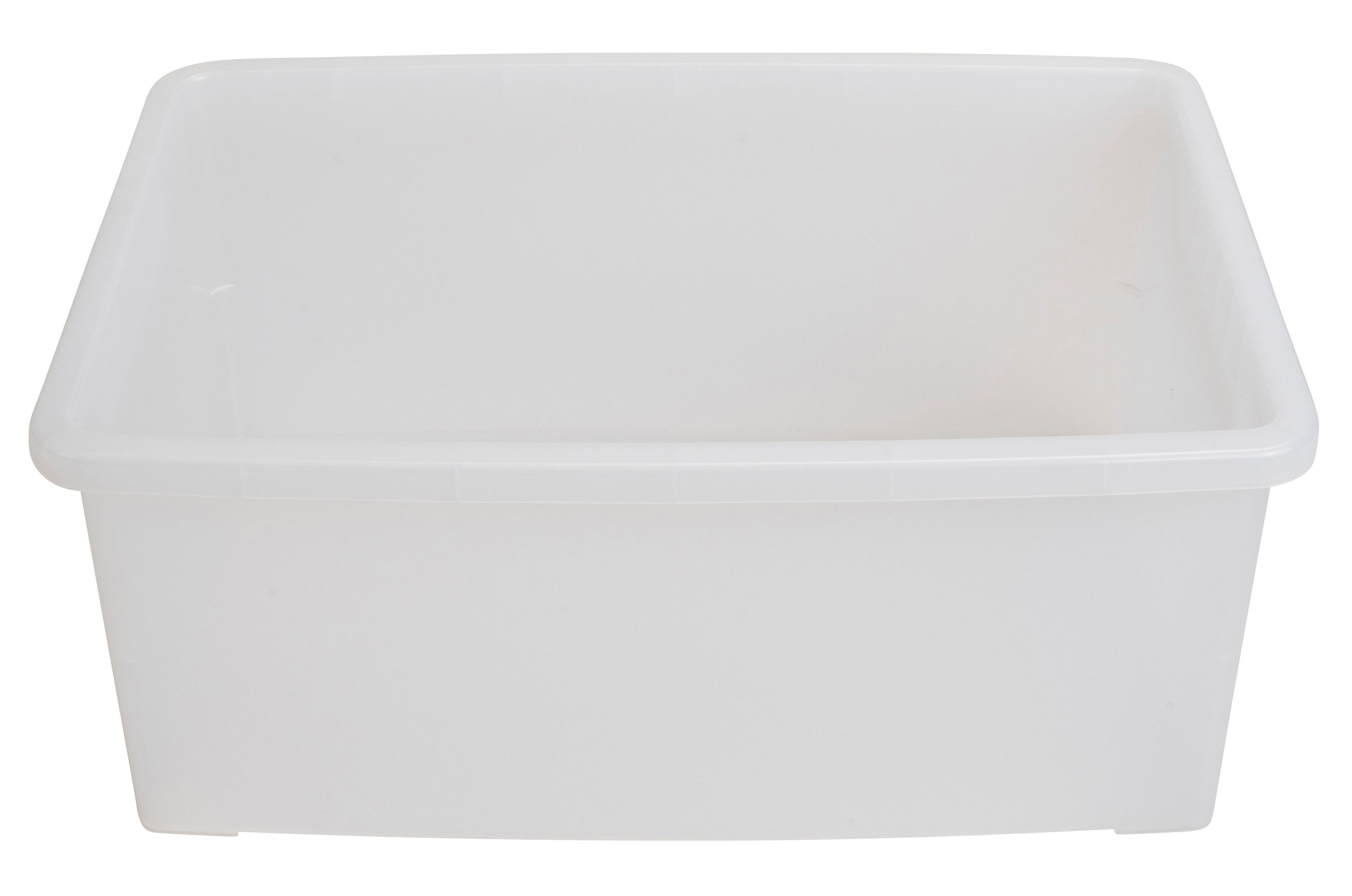 Betzold Aufbewahrungsbox Aufbewahrungsbox, 16 x 39,5 x 27,5 cm, weiß-transparent, ohne Deckel