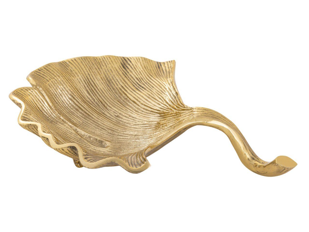 Dekoschale Dekoschale Schale Aluminium Ginkgo groß gold o. silber Blattschale
