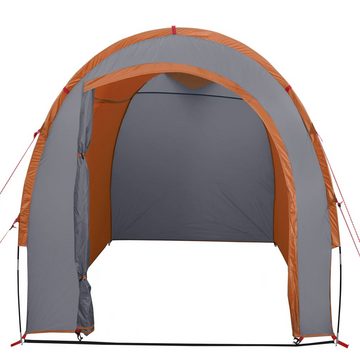 vidaXL Kuppelzelt Zelt Campingzelt Familienzelt Freizeitzelt Kuppelzelt Grau und Orange