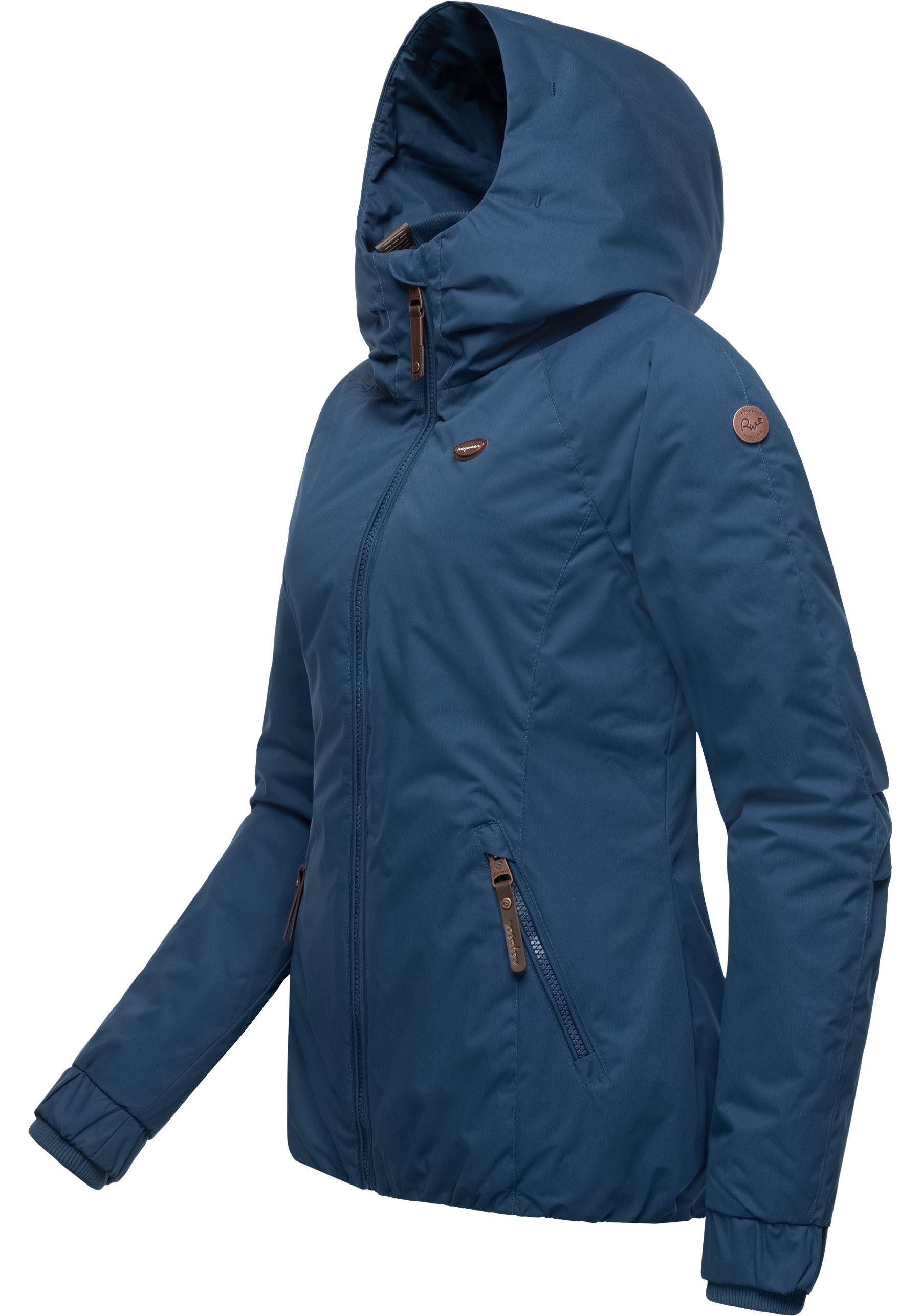 Ragwear Winterjacke hellmarine wasserdichte Winter Winter Kapuze für Dizzie den Outdoorjacke mit