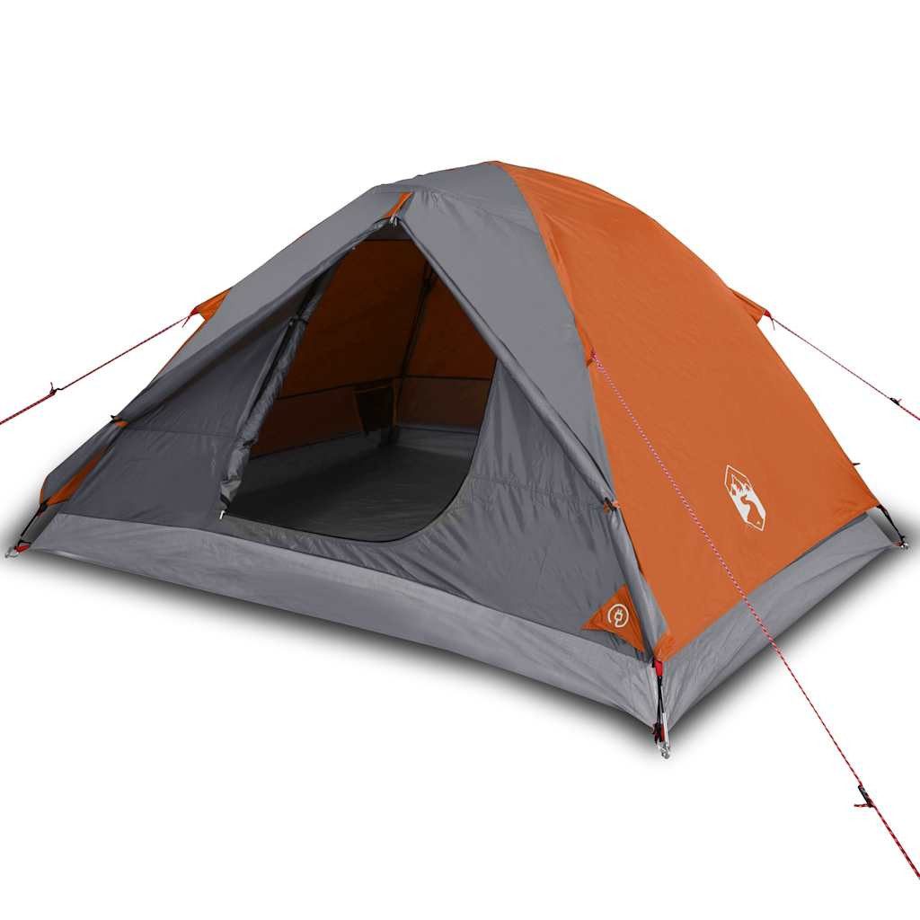 vidaXL Kuppelzelt Kuppel-Campingzelt 3 Personen Orange Wasserdicht, (1 tlg)