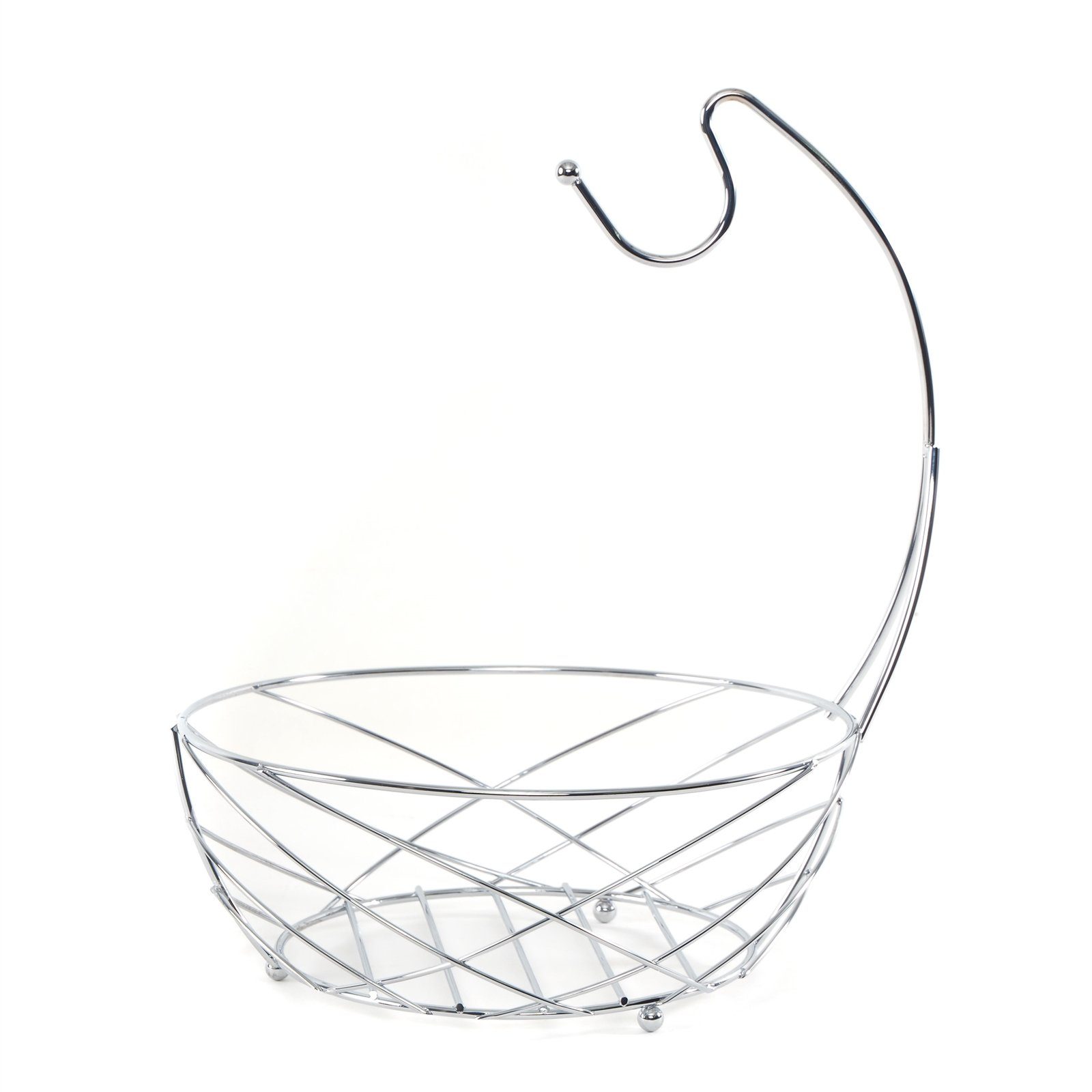 DESIGN DELIGHTS Obstschale METALL OBSTKORB "FRESH", Ø 25 cm, mit Bananenhaken, Früchtekorb, Metall. € 19,90