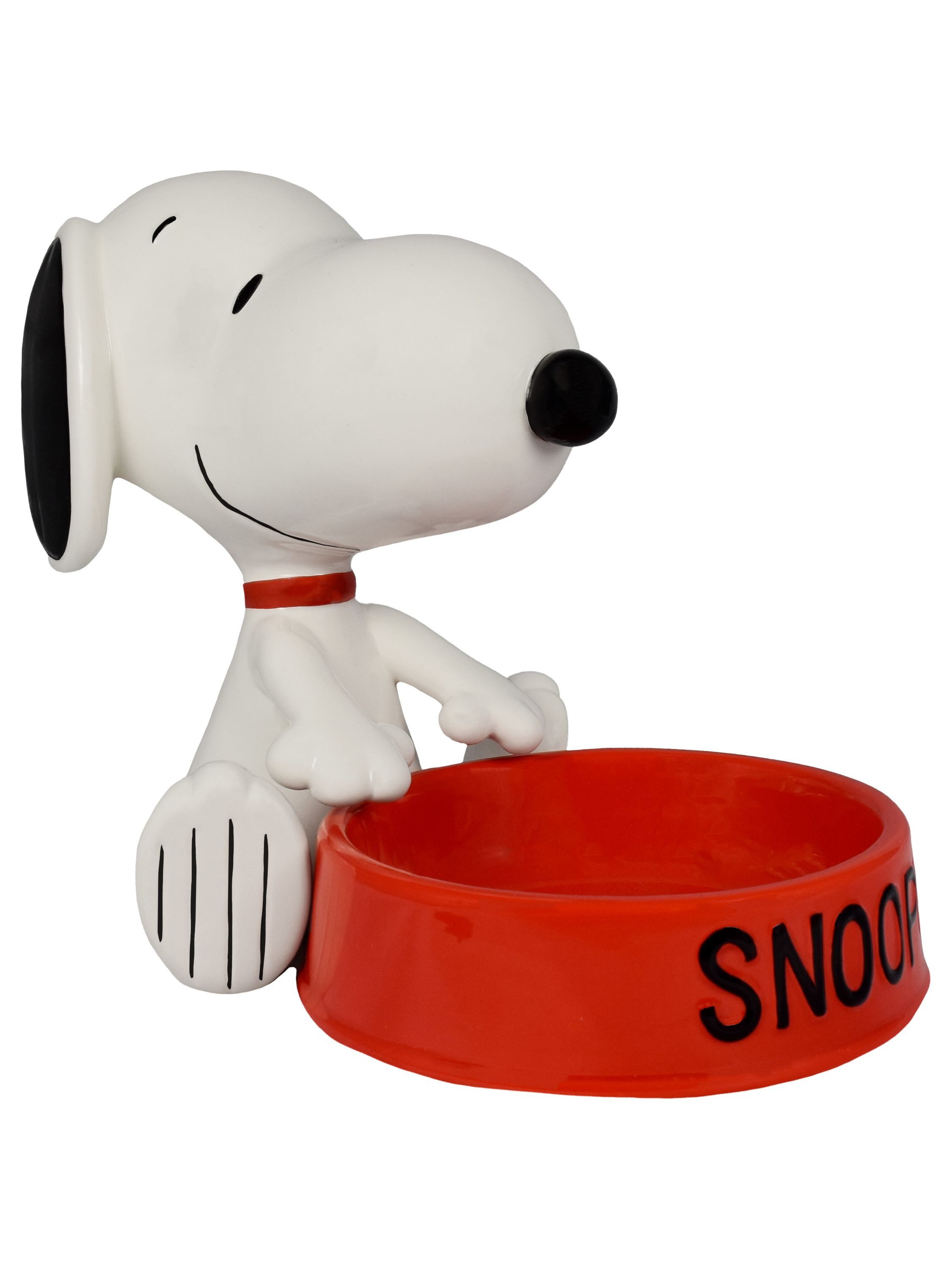 United Labels® Müslischale Peanuts Snoopy 3D Snackschale 2tlg.mit abnehmbarer Figur Hundenapf, Keramik