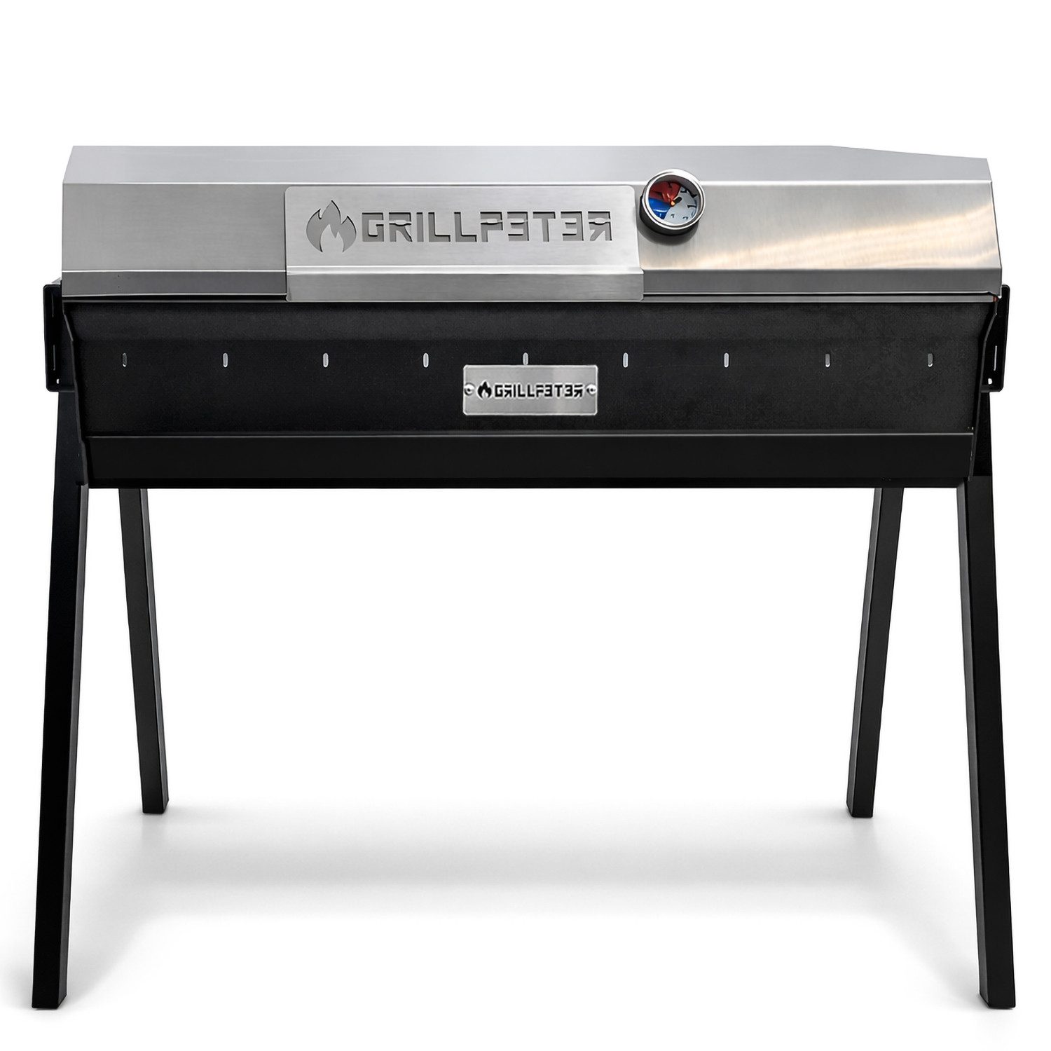 Grillpeter Holzkohlegrill Profi Mangal Altan 90 Stahl 3mm Schaschlikgrill Edelstahldeckel