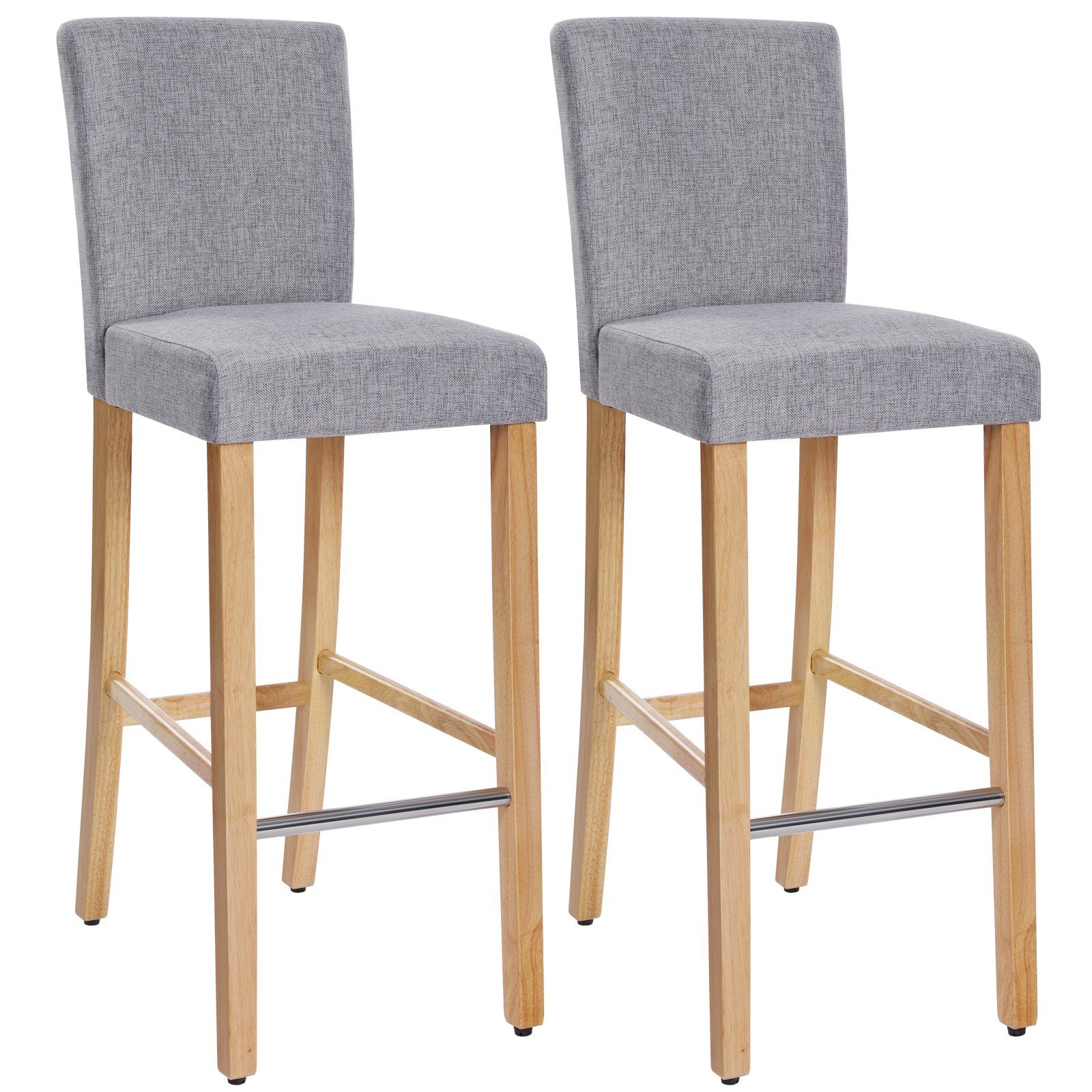 SONGMICS Barhocker »LDC31GY LDC31GYX«, 2er Set, gepolsterter Barstuhl