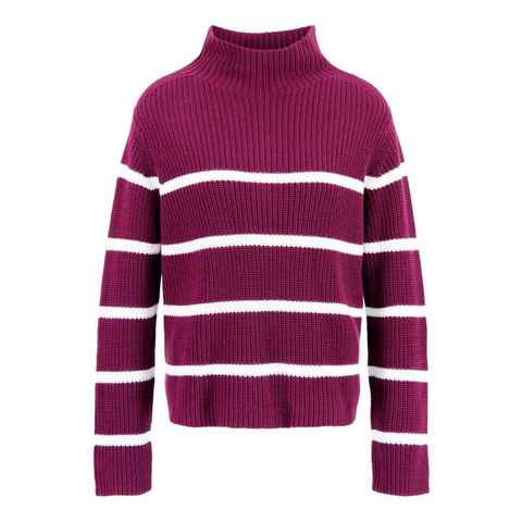 FYNCH-HATTON Strickpullover Pullover Stand-Up Striped