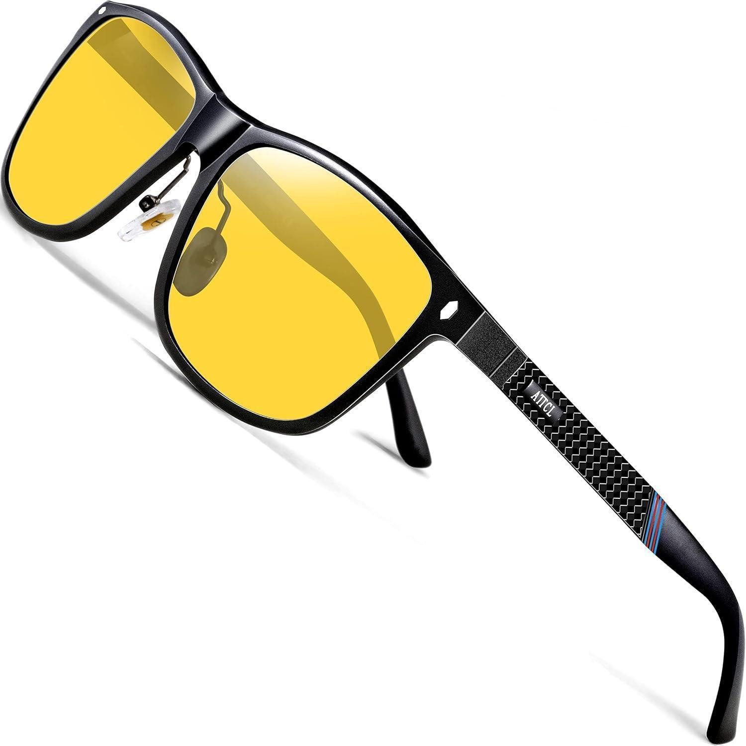 LuxusKollektion Sonnenbrille Herren Polarisierte Nachtsichtbrille Al-Mg Rahmen UV400 Schutz