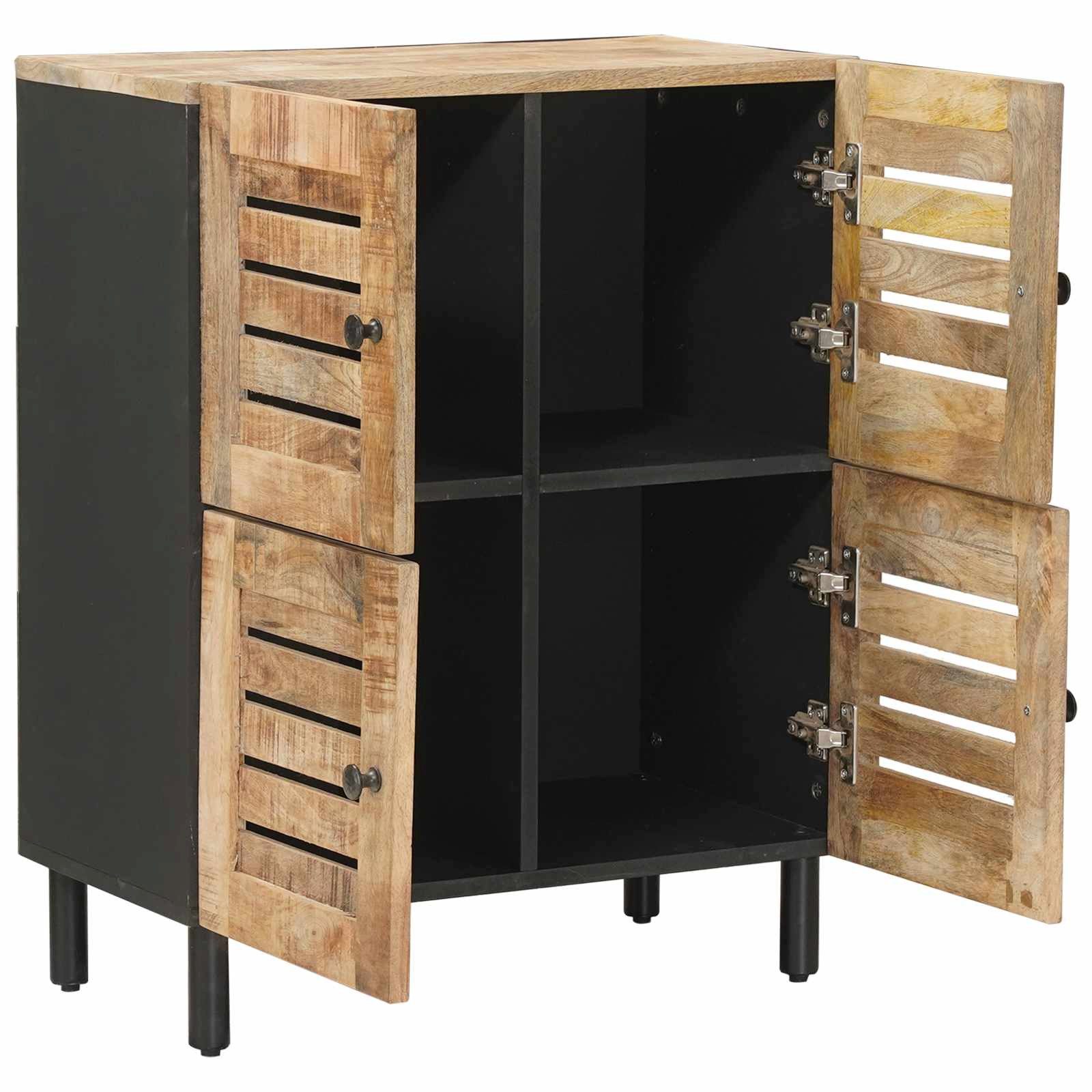 vidaXL Schranksystem Stauraumschränke Natur 60 x 33 x 75 cm Massivholz (1-St)