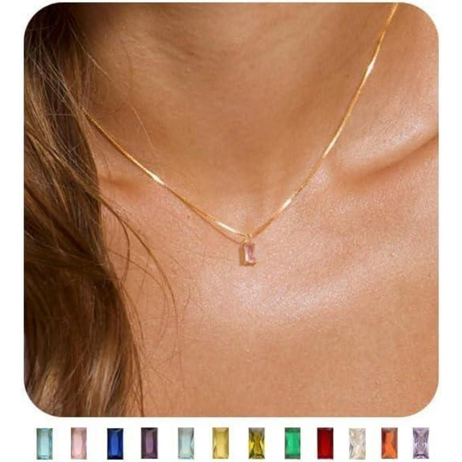 LuxusKollektion Kette und Anhänger Set Kette Damen 14K Vergoldet 925 Geburt günstig online kaufen