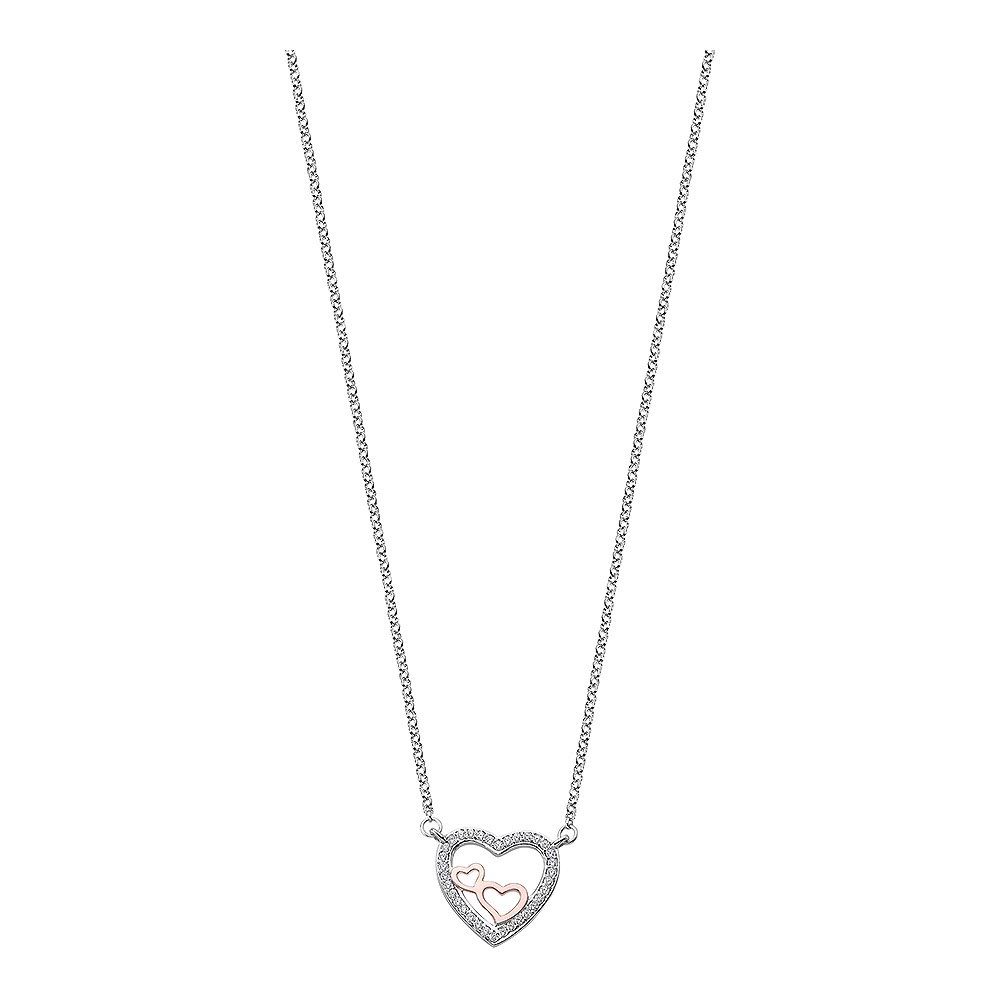 Damen Schmuck LOTUS SILVER Silberkette JLP1856-1-1 Lotus Silver Herzen Halskette (Halskette), Halsketten für Damen 925 Sterling 