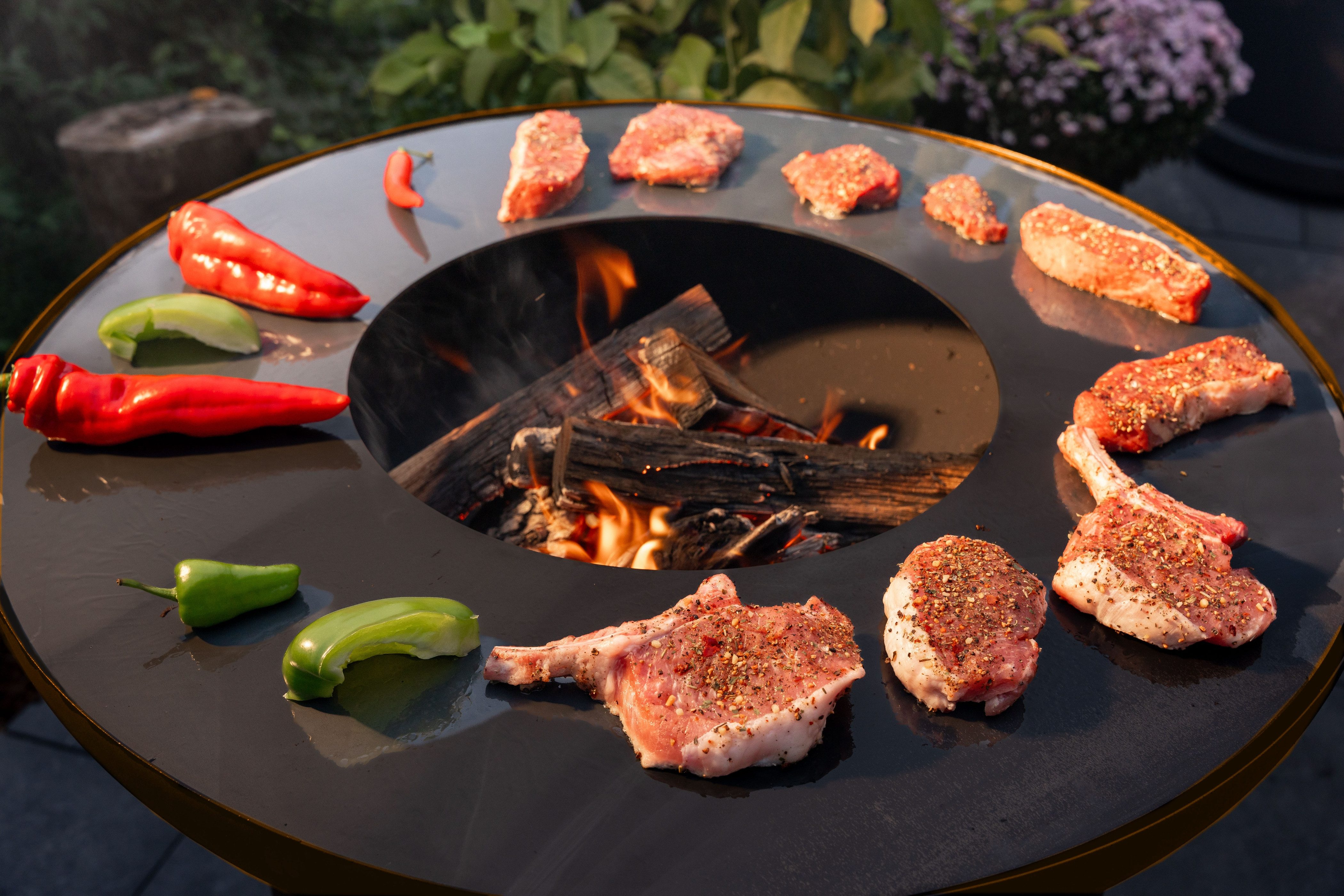 Buschbeck Holzkohlegrill Sioux, ØxH: 80x88cm, eine wandelbare Feuerstelle, aus robustem Material