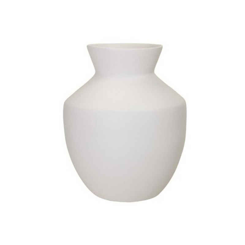 Annimuck Dekovase Bambus Vase Spun H=22 cm D=18 cm weiß (1 St)