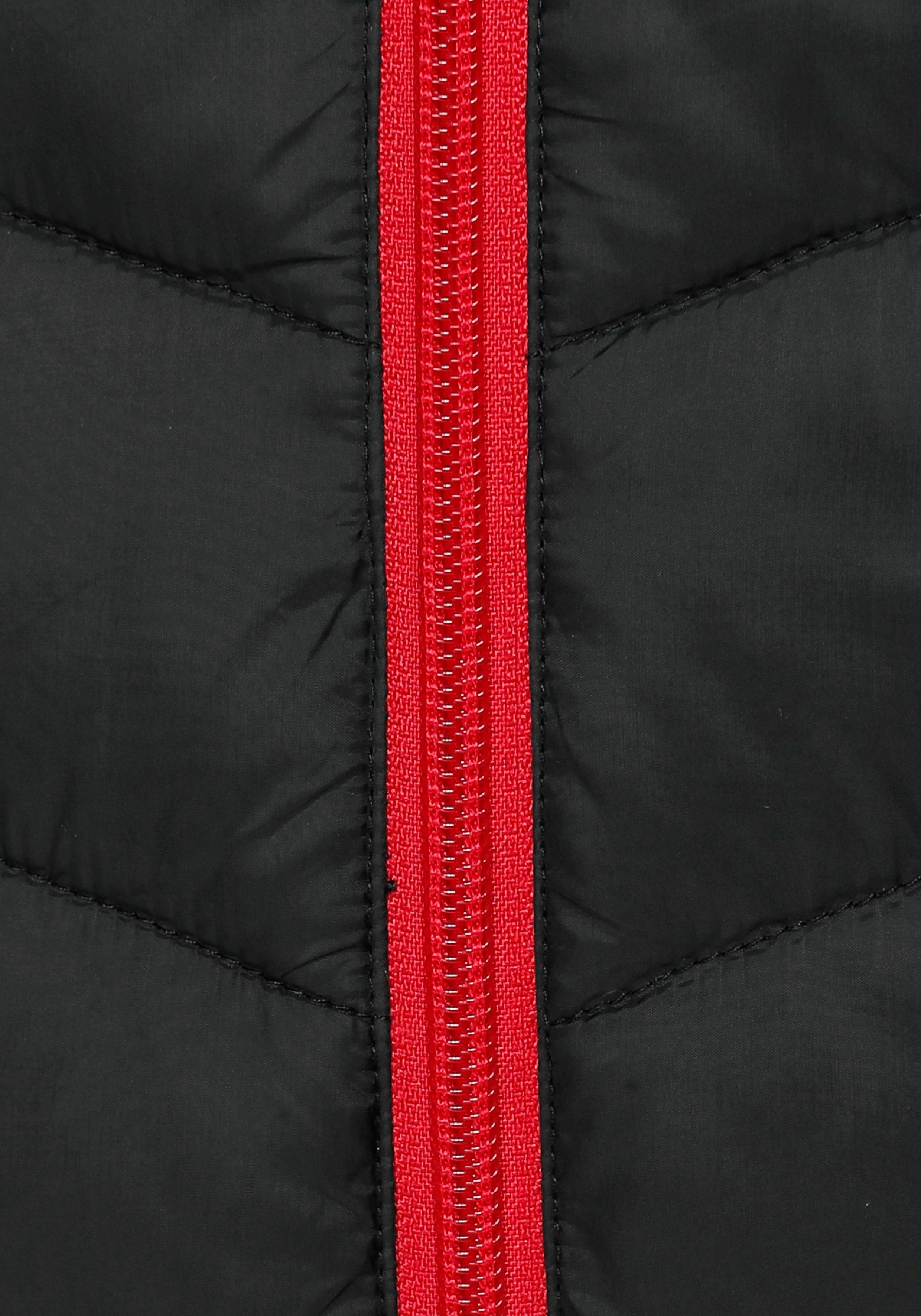 KangaROOS Steppjacke (1-St) mit Kapuze, figurbetonte Passform, hüftbedeckende Länge