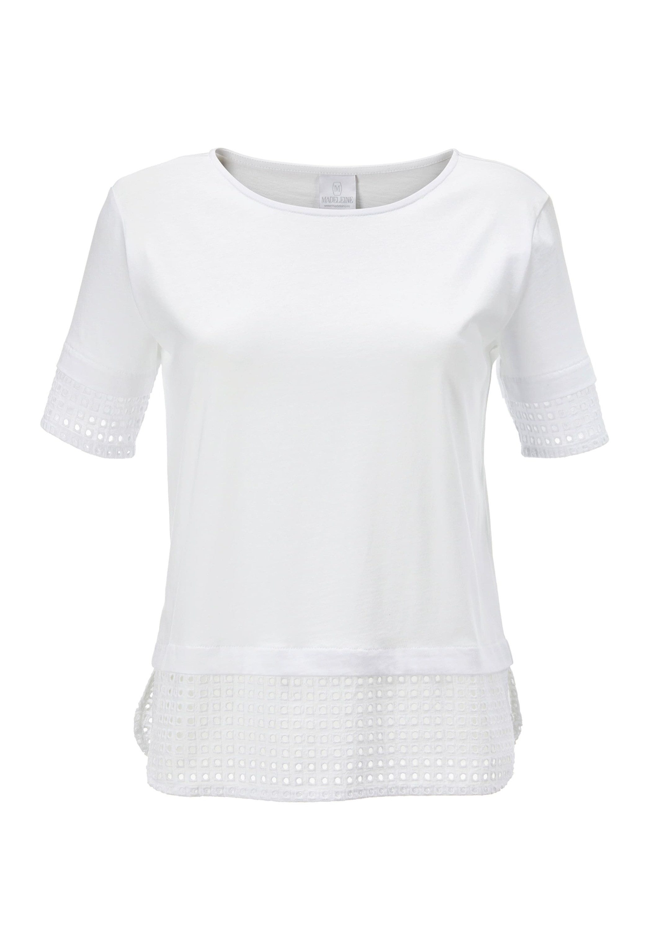 MADELEINE Kurzarmshirt Shirt mit Madeira-Spitze günstig online kaufen