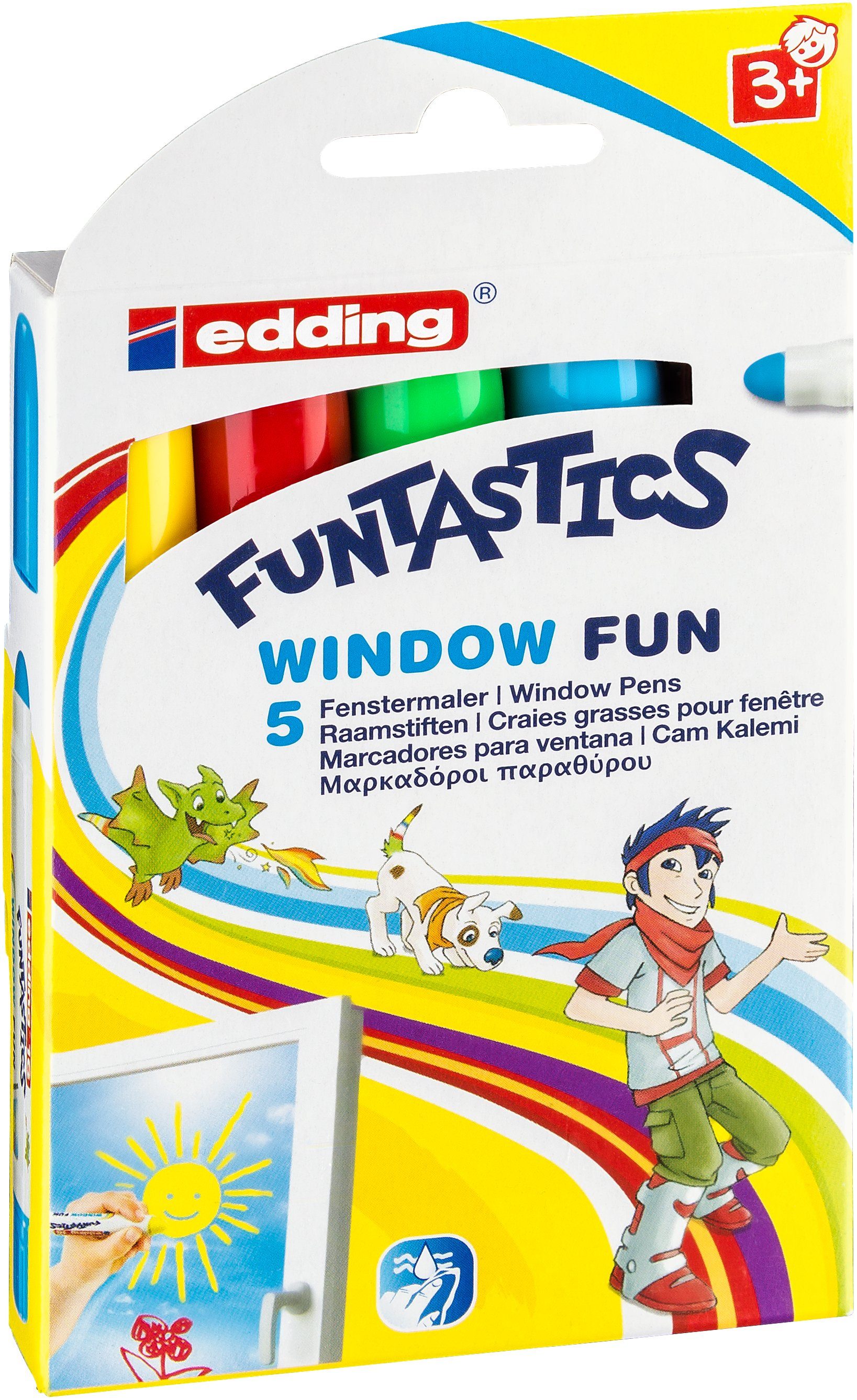 edding Kreidemarker Funtastics window fun, 5 Stück