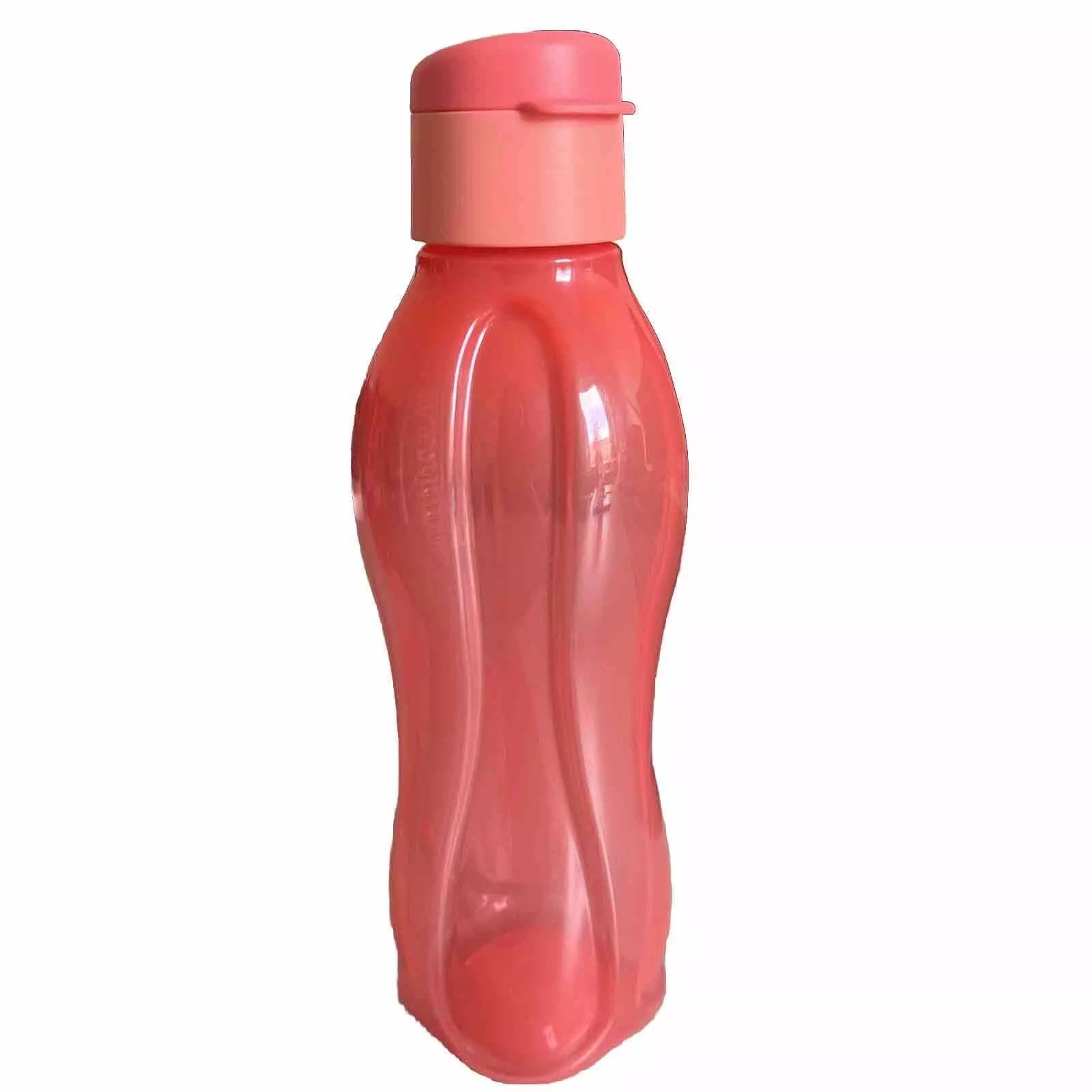 TUPPERWARE Trinkflasche Tupperware EcoEasy Trinkflasche 750ml in lachs/rot mit Clipverschluß