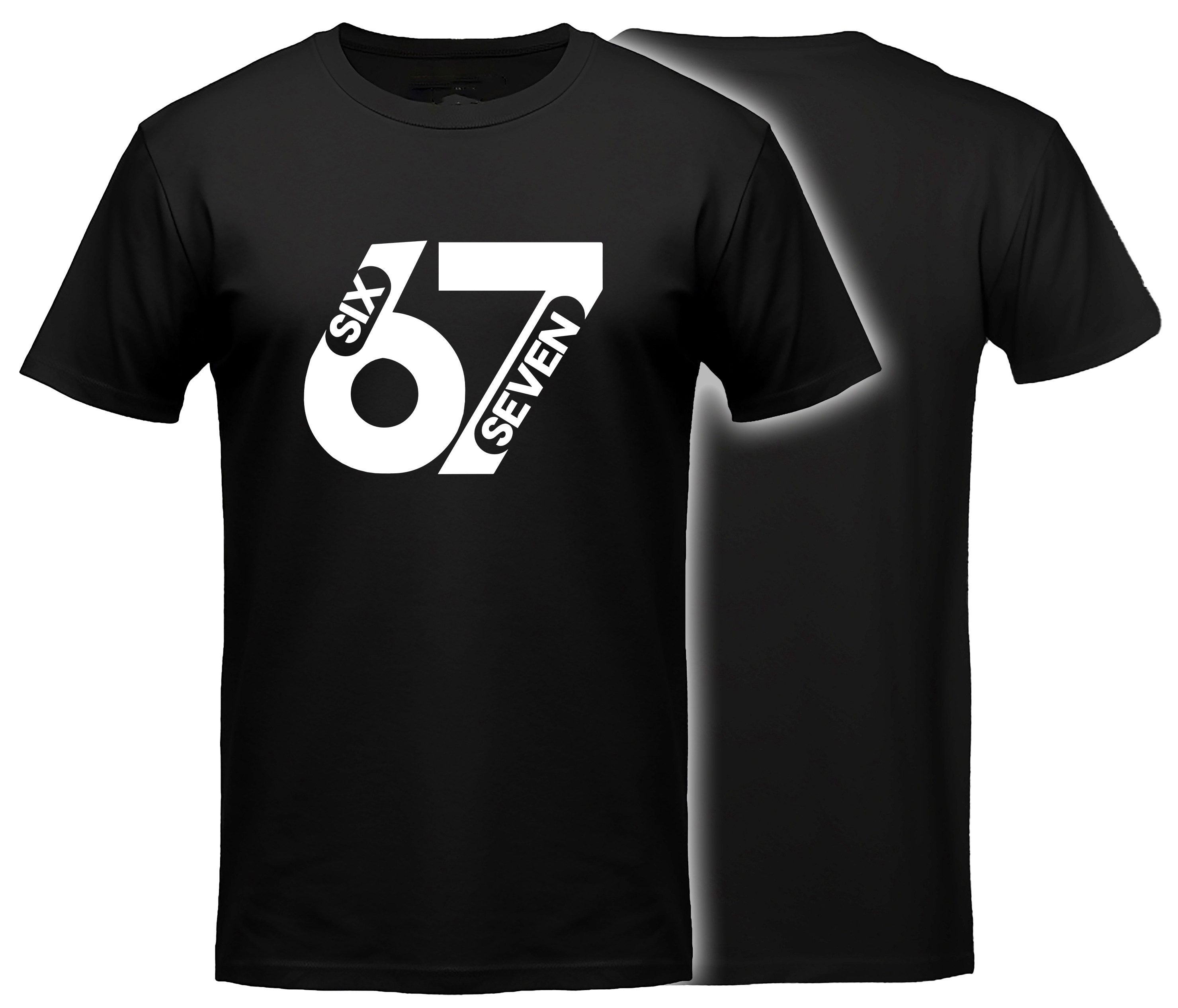 MyDesign24 T-Shirt 67 Printshirt für Herren und Damen Shirt mit six seven Brustprint i774