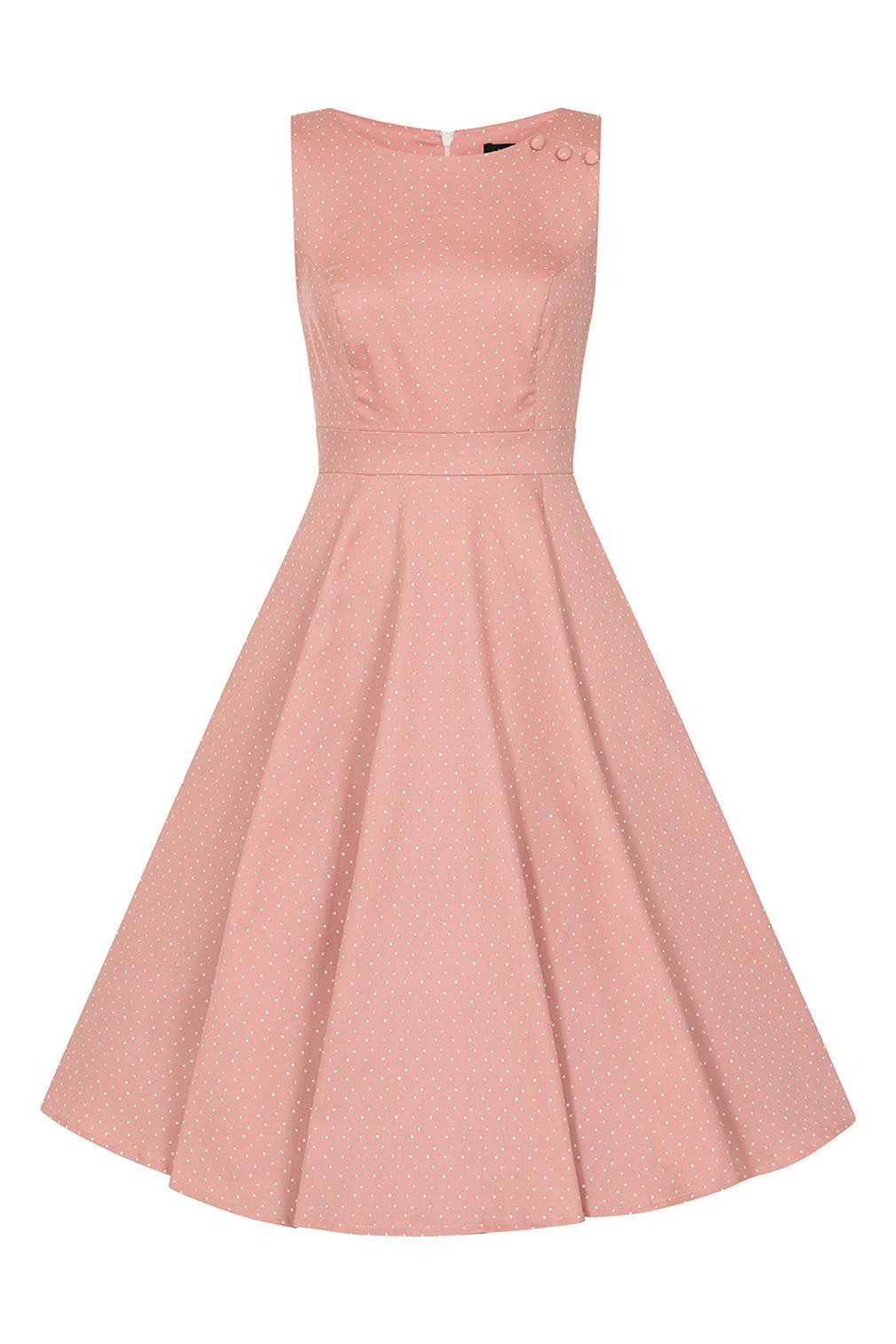 Hearts & Roses London A-Linien-Kleid Elodie Polka Dot Swing Dress Rockabella Vintage Retro