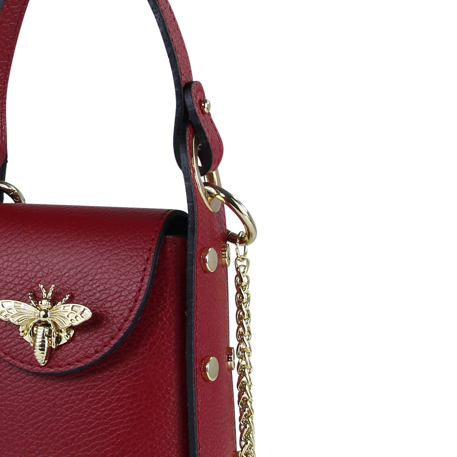 Toscanto Umhängetasche Toscanto Damen Umhängetasche Leder Tasche (Umhängetasche), Damen Umhängetasche Leder, rot, Größe ca. 13cm