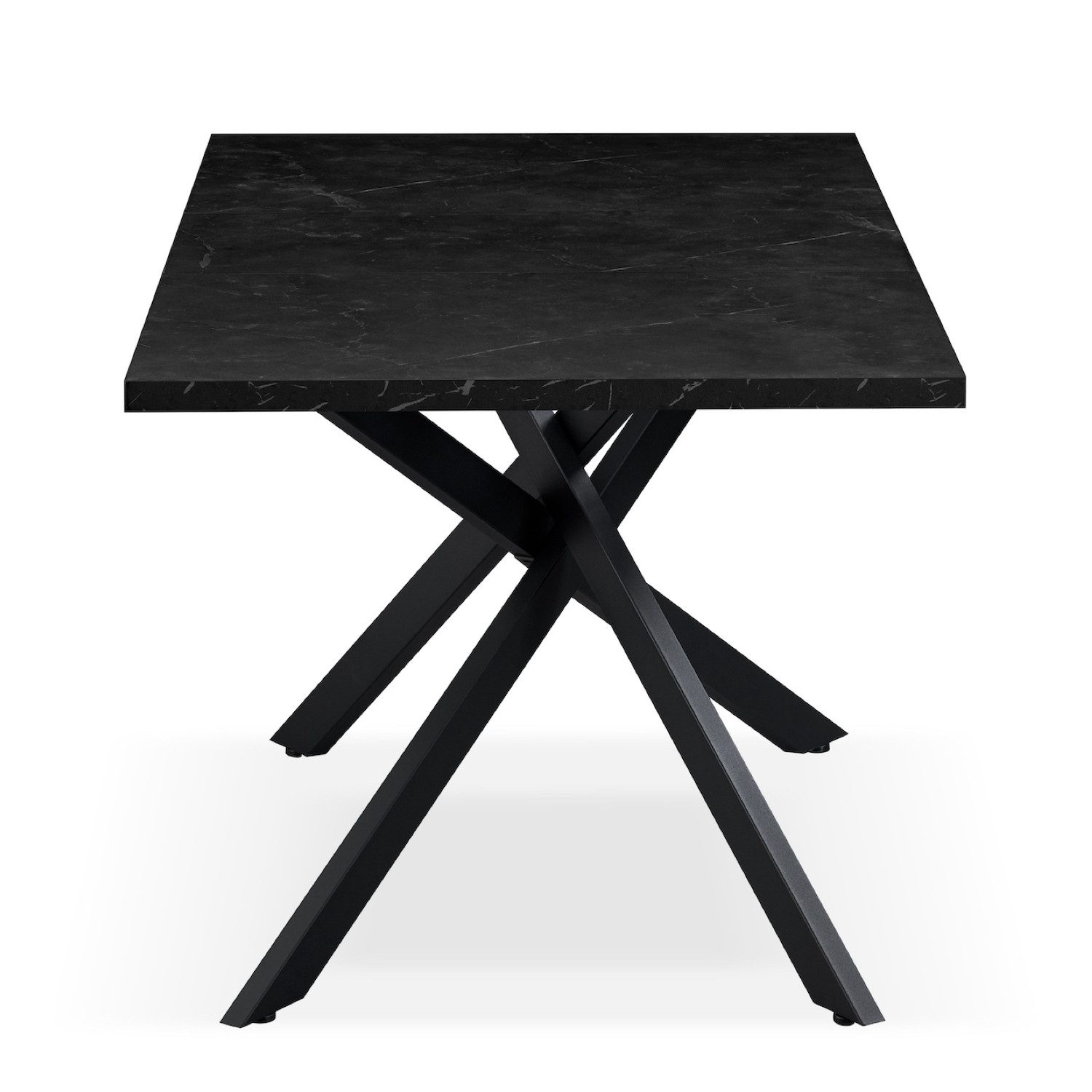 B&D home Esstisch LARS, Metallgestell schwarz oder weiß, ausziehbar 120-160cm, 4-6 Personen