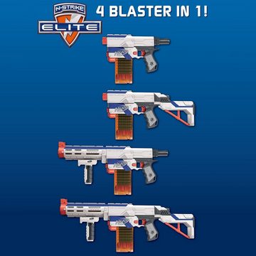 Blasterparts Blaster Tuning-Mega-Pack inkl. NERF Retaliator Blaster,Tro, Mega Komplett - Bundle mit Blaster, Tuning-Feder und 30er Magazin Trom