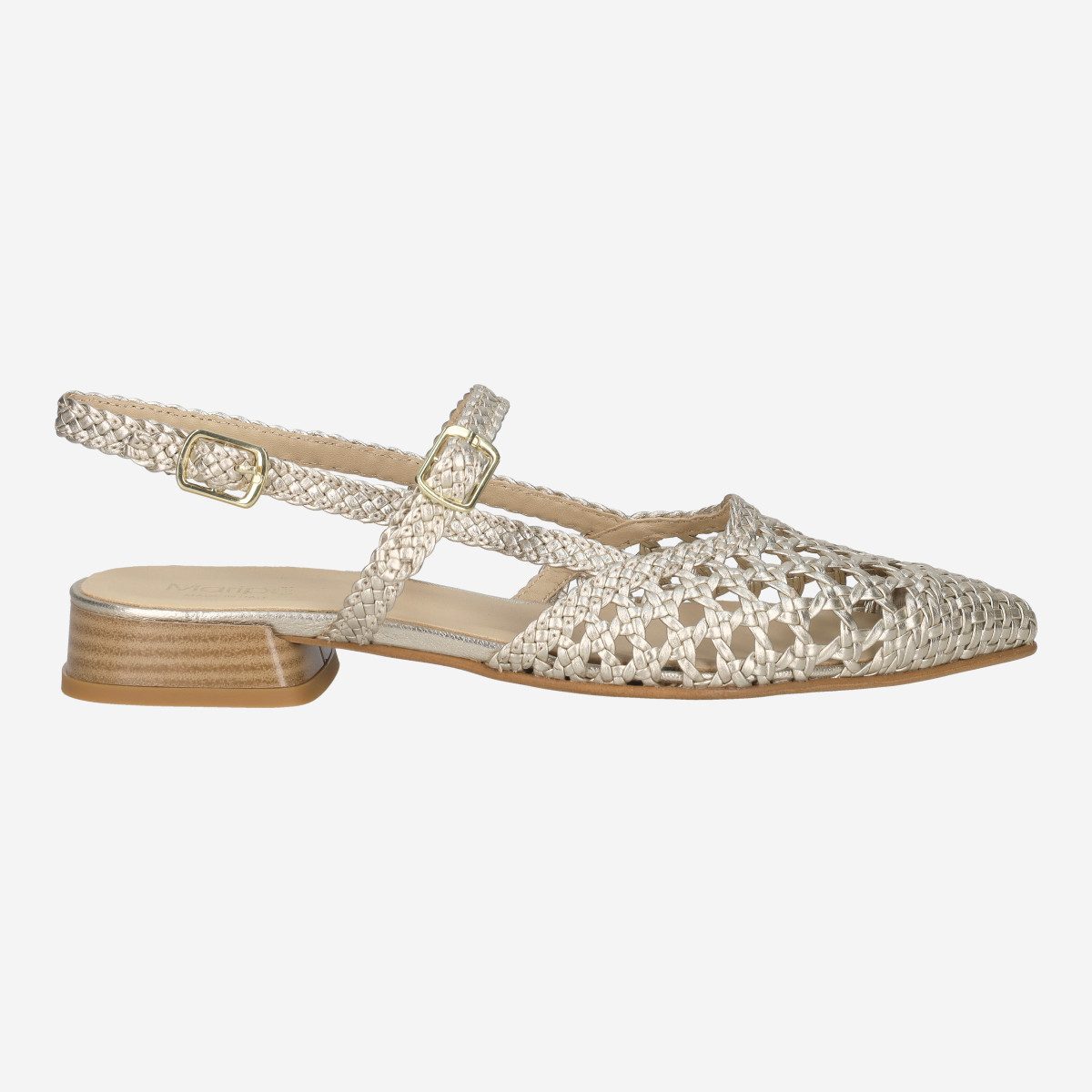 Maripé BENEDETTA V.1 PLATINO, Peeptoes & Slingpumps in Gold für Damen Peeptoepumps