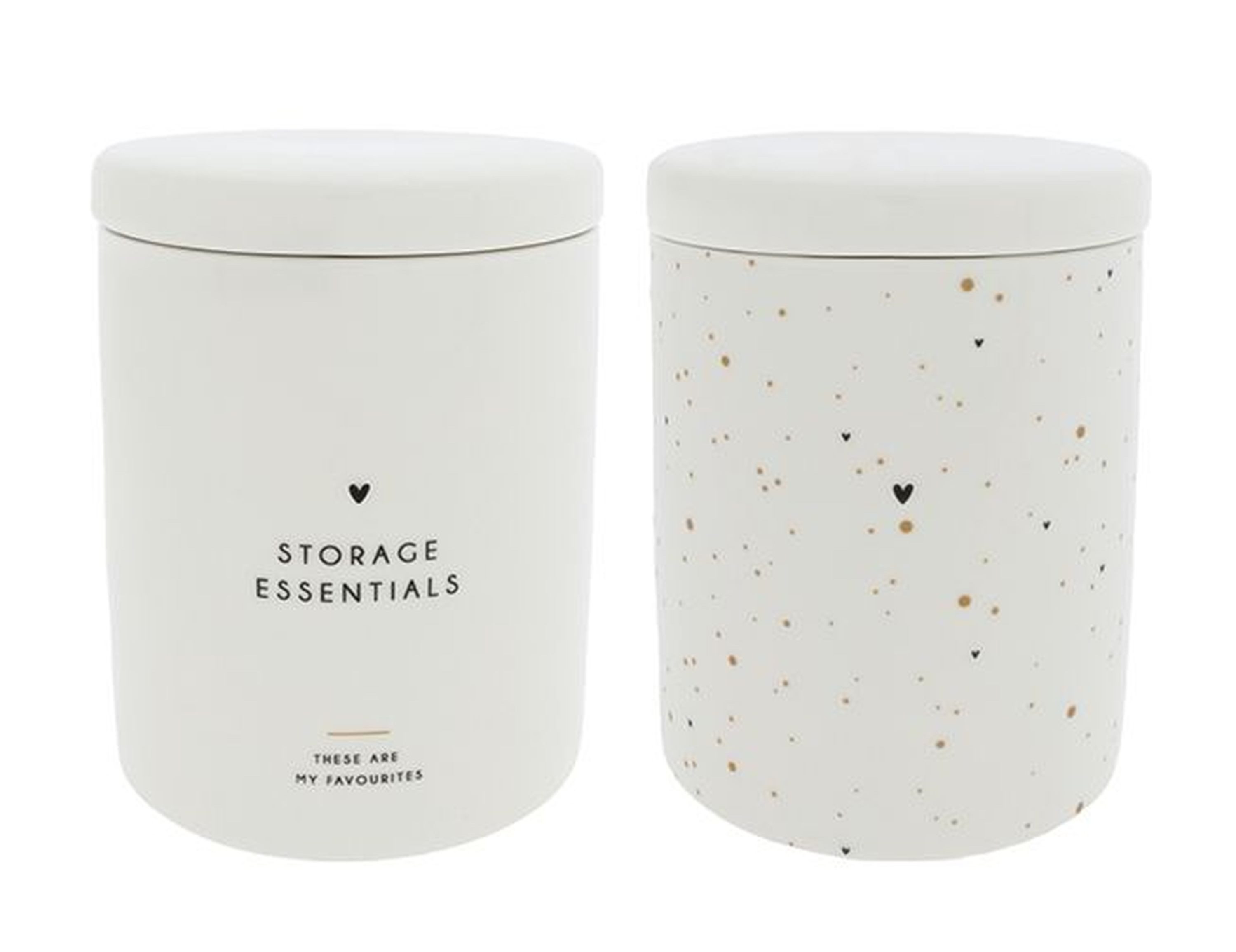 Bastion Collections Vorratsdose Bastion Collections - 2 Vorratsdosen Dose 750ml Keramik Weiß LI/JARS