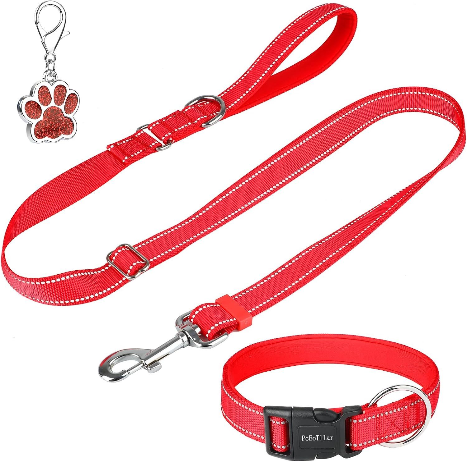 LA CUTE Hundeleine Hundehalsband & Leine Set reflektierend, gepolstert, ver günstig online kaufen