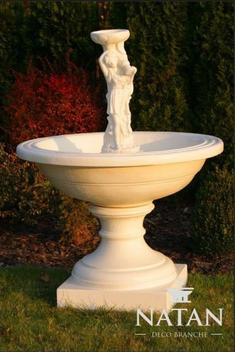 JVmoebel Neu Brunnen Springbrunnen Teich Garten Skulptur Fontaine Dekoration Zierbrunnen