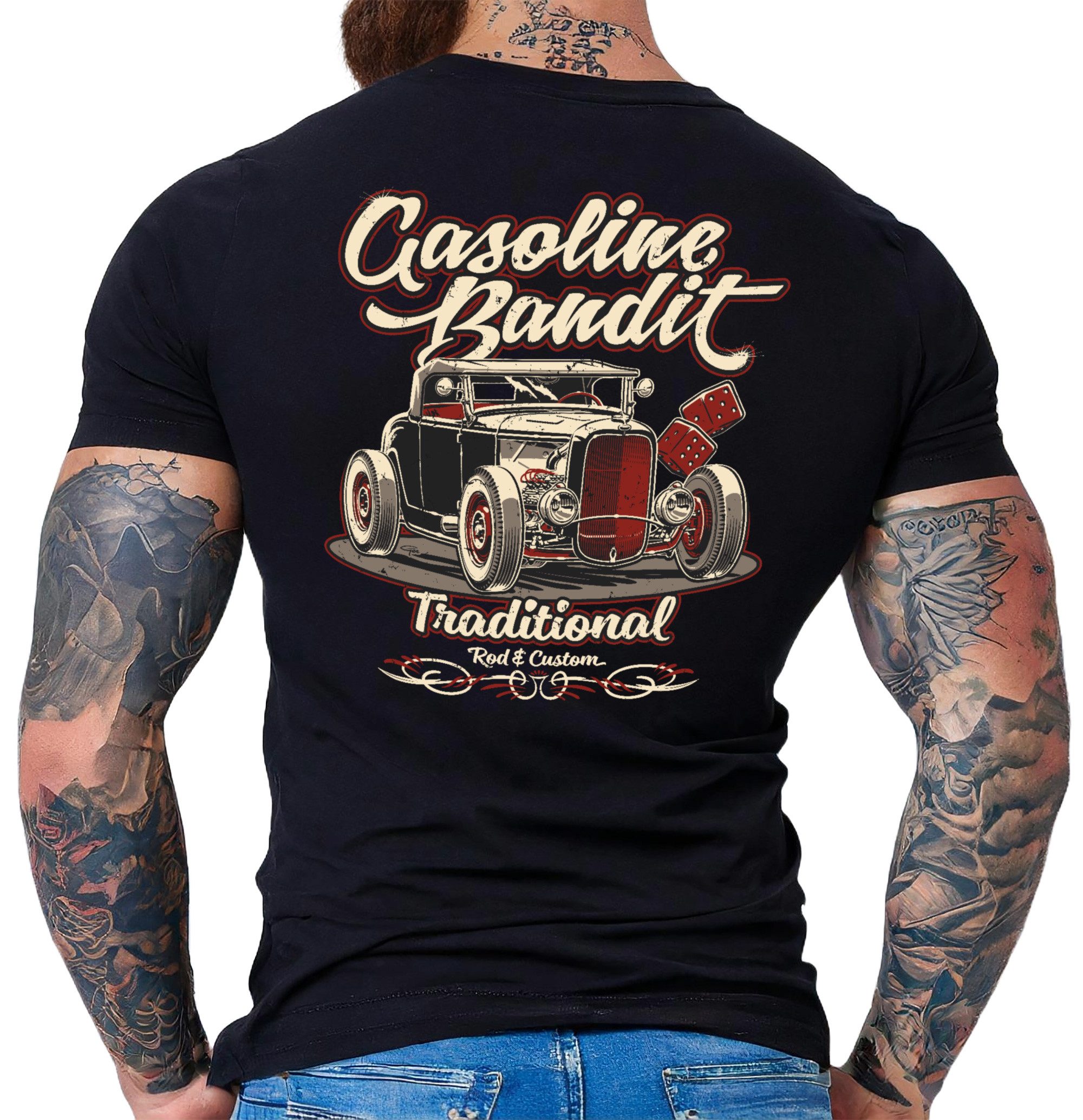 GASOLINE BANDIT® T-Shirt Rückseite bedruckt, für günstig online kaufen