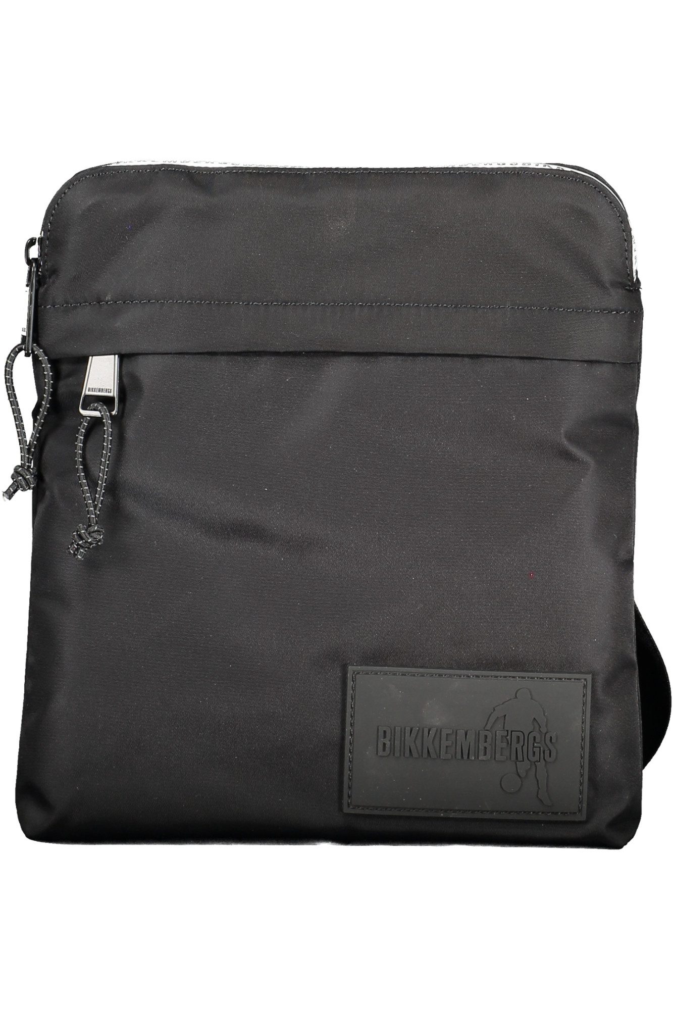 Bikkembergs Umhängetasche, Schwarze Herrenschultertasche mit verstellbarem Gurt und Reißverschlu